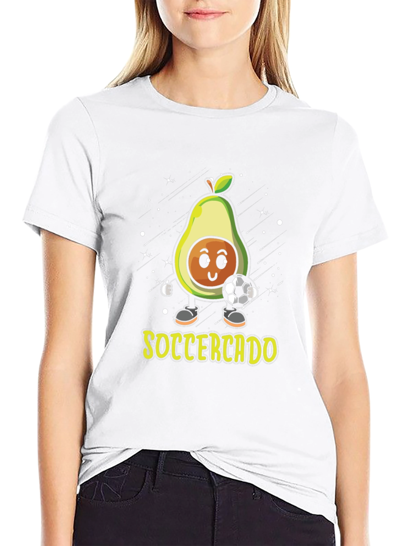 Soccercado Black T-Shirt - Avocado Soccer Pun Tee