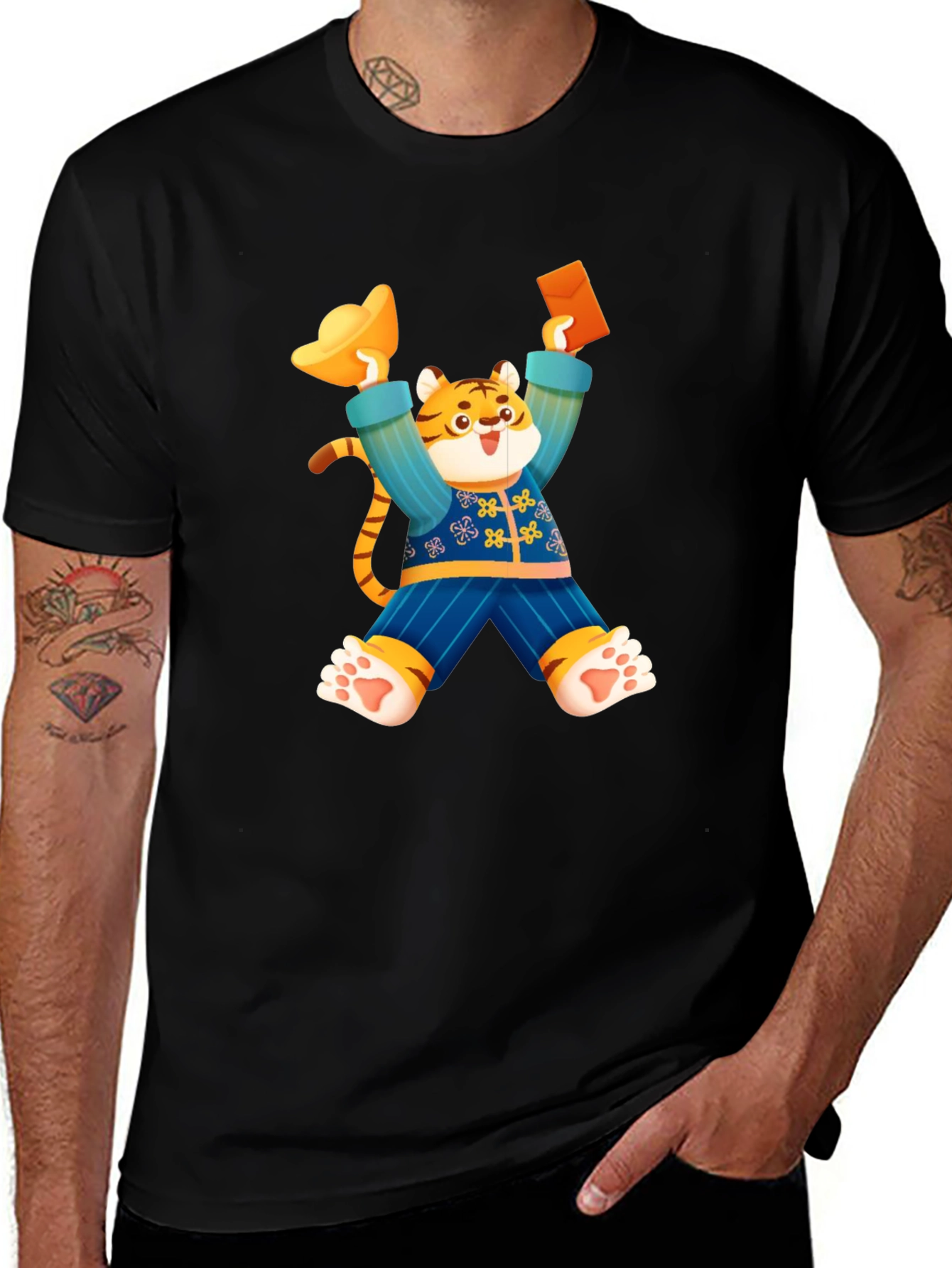 Festive Tiger Graphic Tee - Year of the Tiger