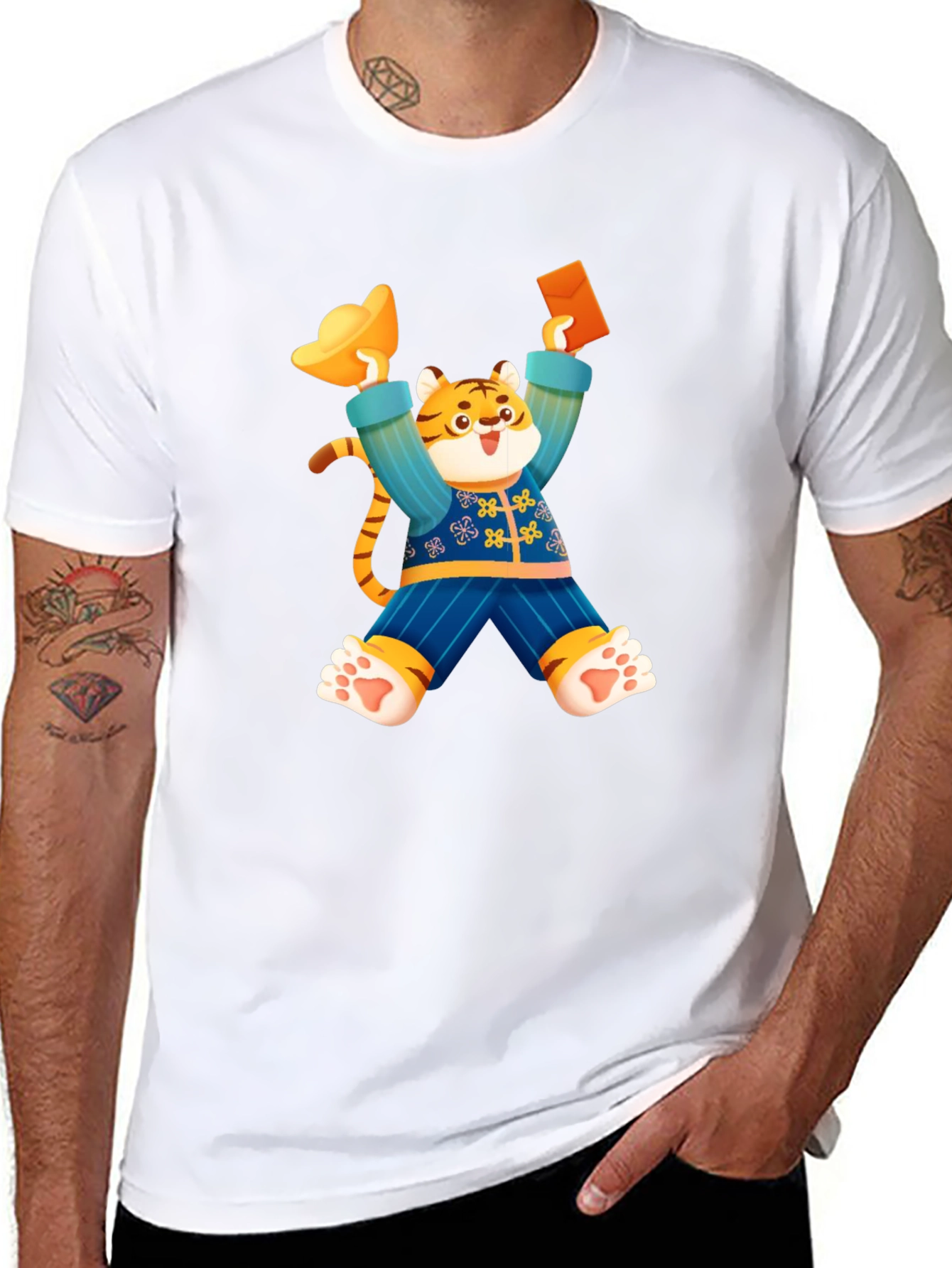 Festive Tiger Graphic Tee - Year of the Tiger