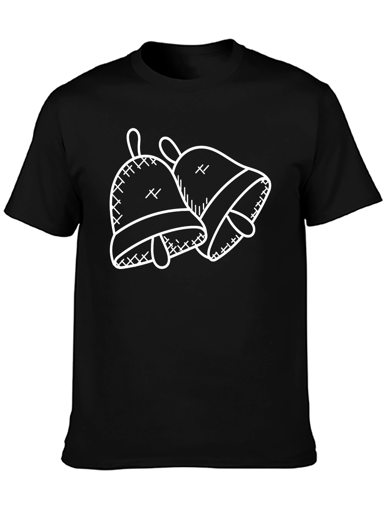 Black T-Shirt with Bell Graphic