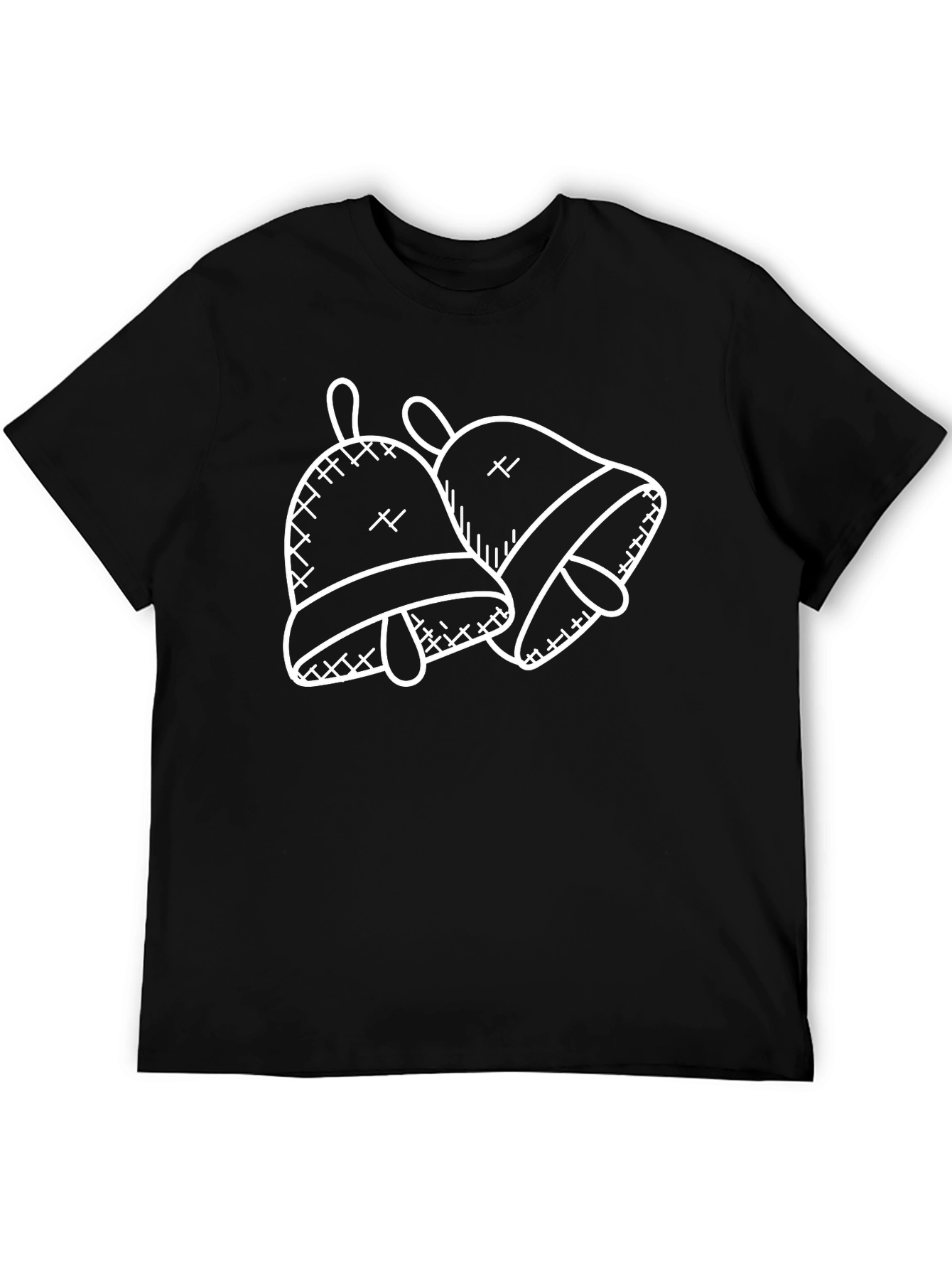 Black T-Shirt with Bell Graphic