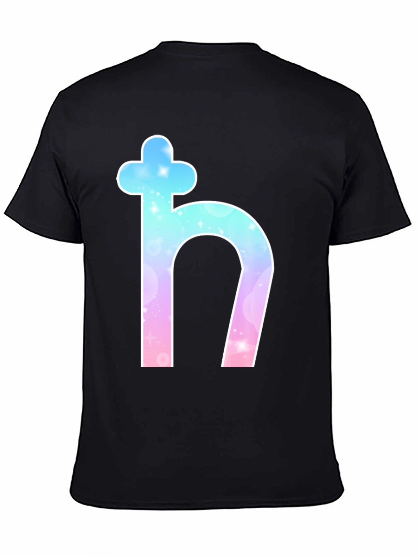 Saturn Symbol Graphic Tee - Black Cotton Blend
