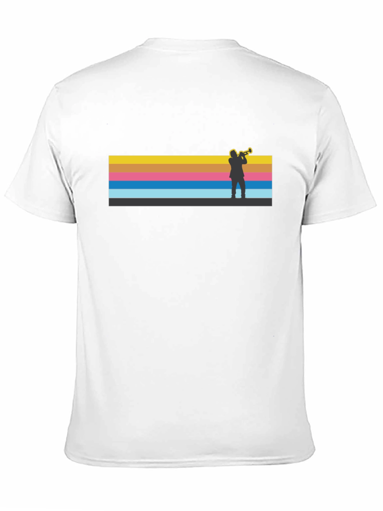 Jazz Trumpet Retro Style Black T-Shirt