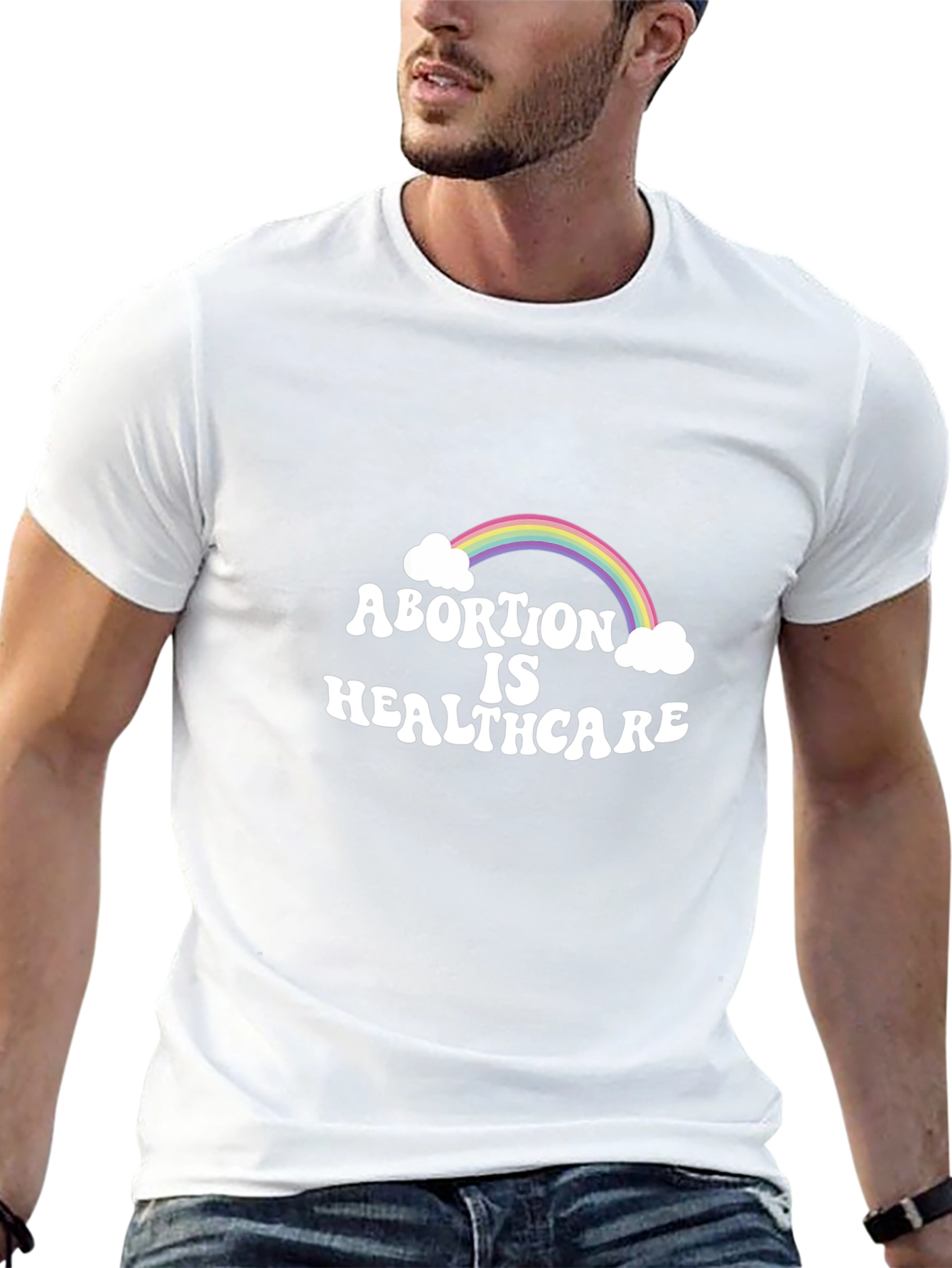 Abortion is Healthcare Rainbow Graphic Tee