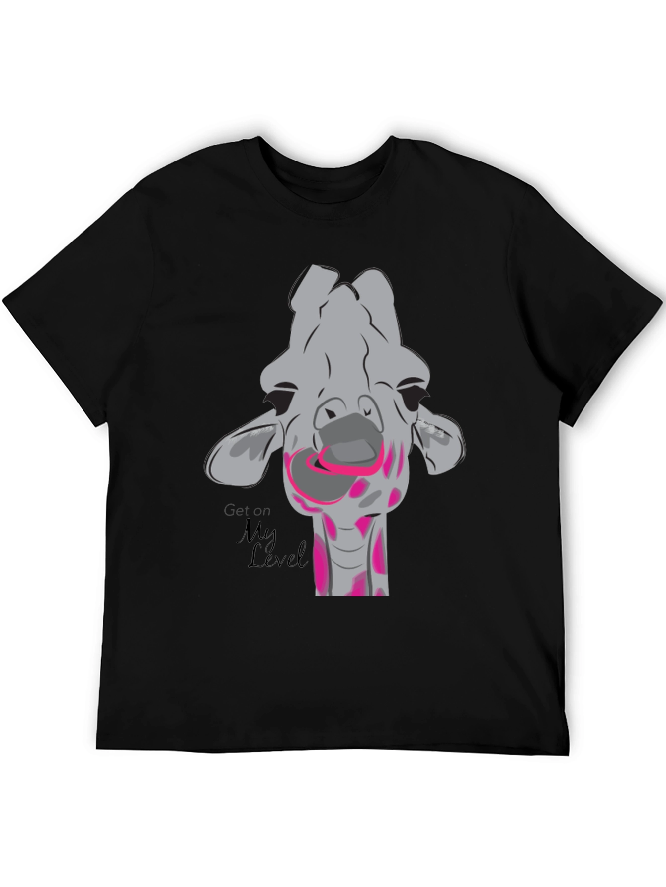 Giraffe Humor T-Shirt - Get On My Level