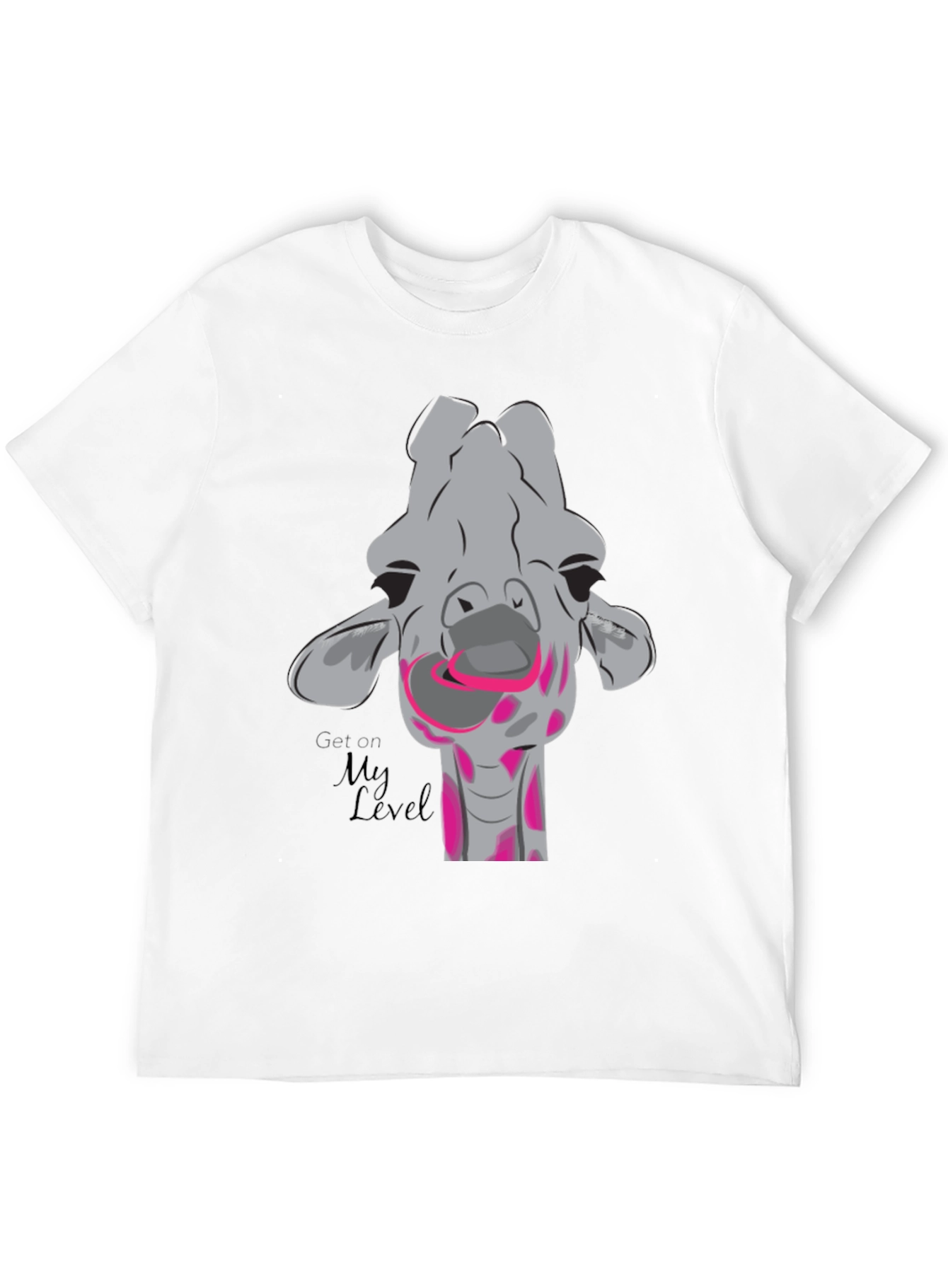 Giraffe Humor T-Shirt - Get On My Level