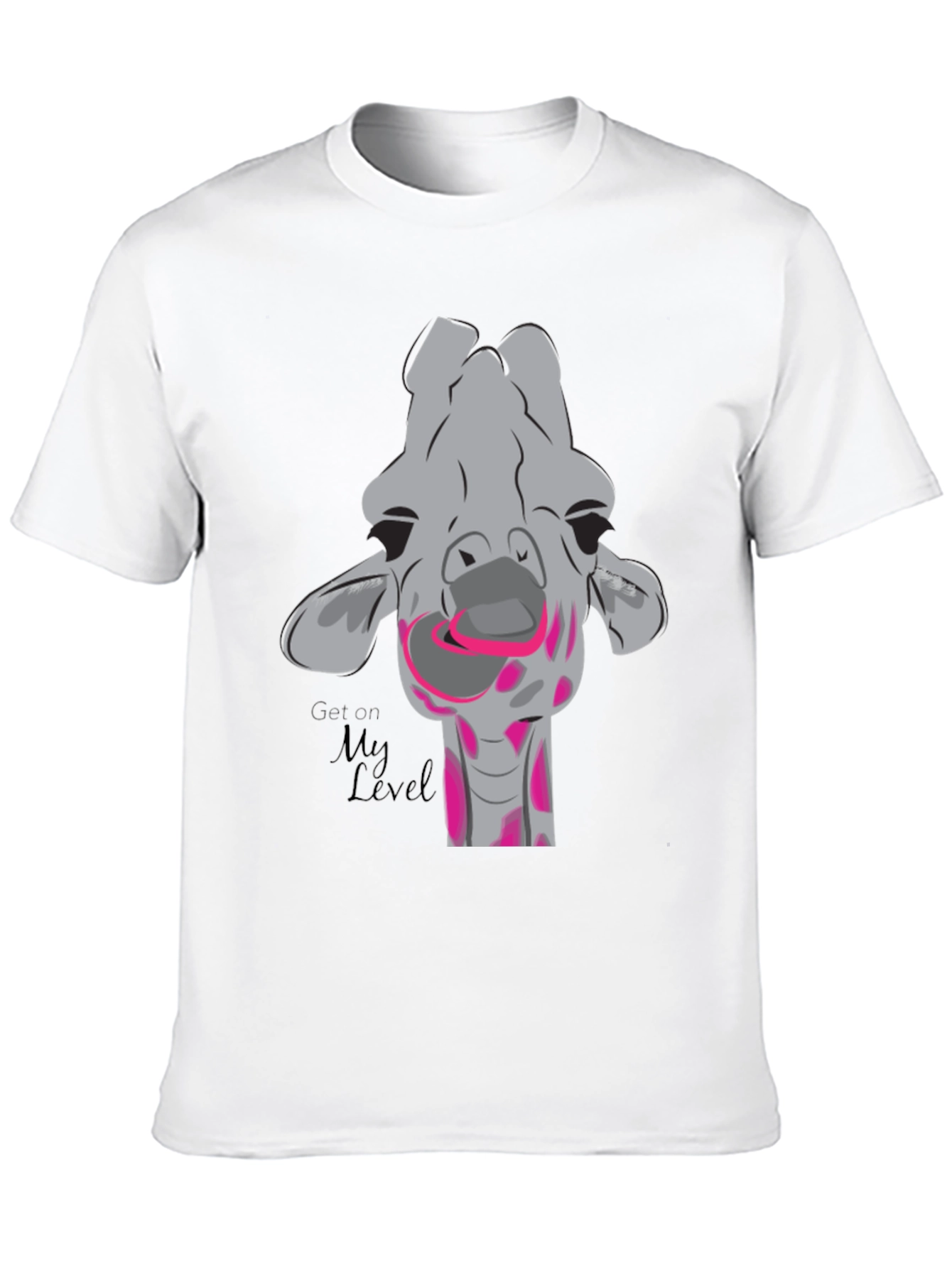 Giraffe Humor T-Shirt - Get On My Level
