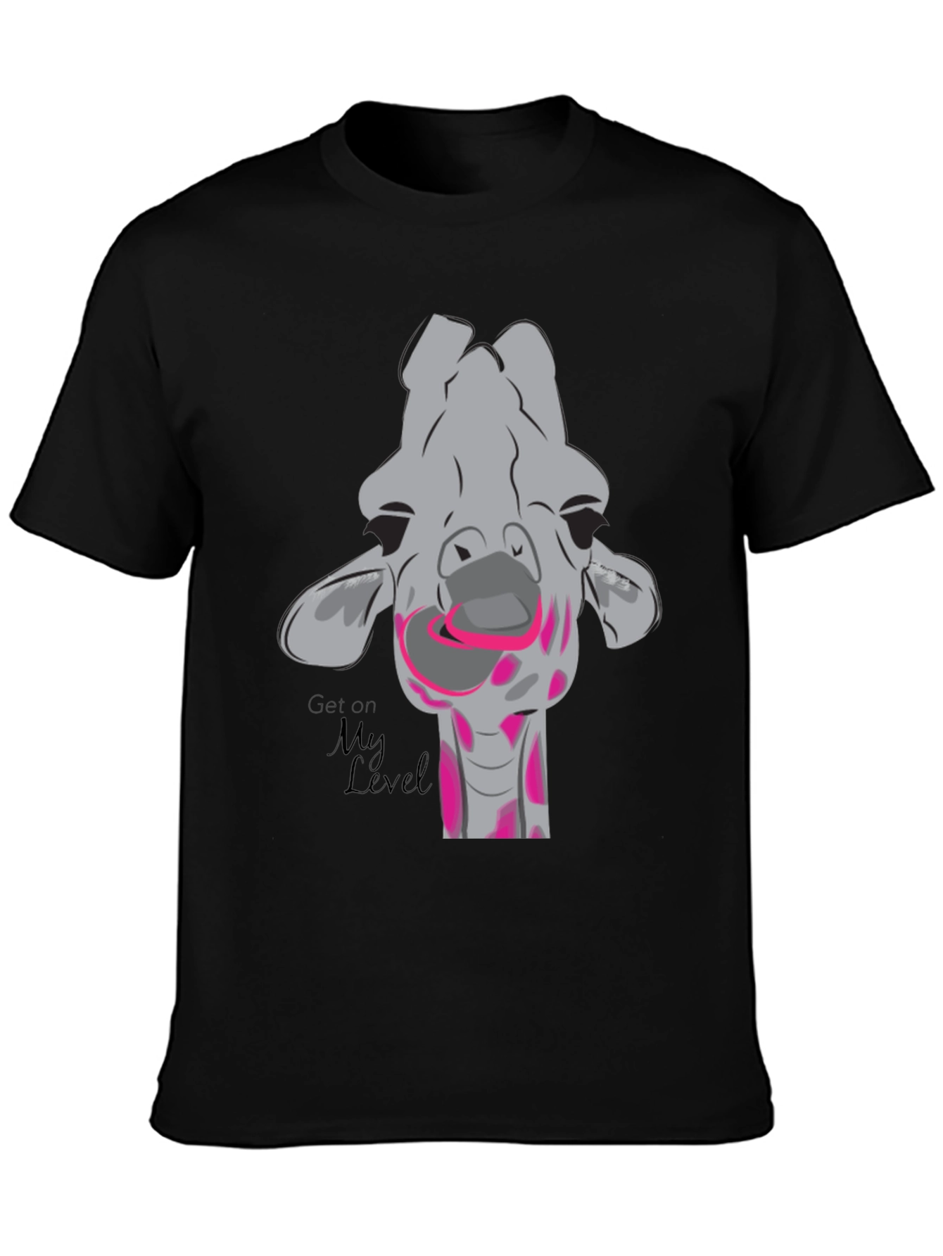 Giraffe Humor T-Shirt - Get On My Level