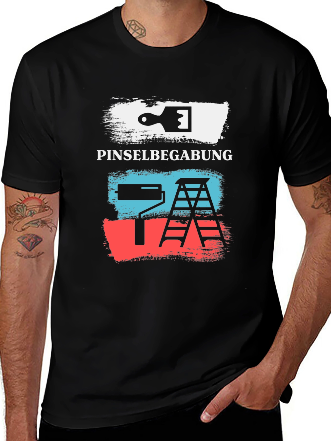 Painters Talent T-Shirt - PINSELBEGABUNG Crew Neck Tee