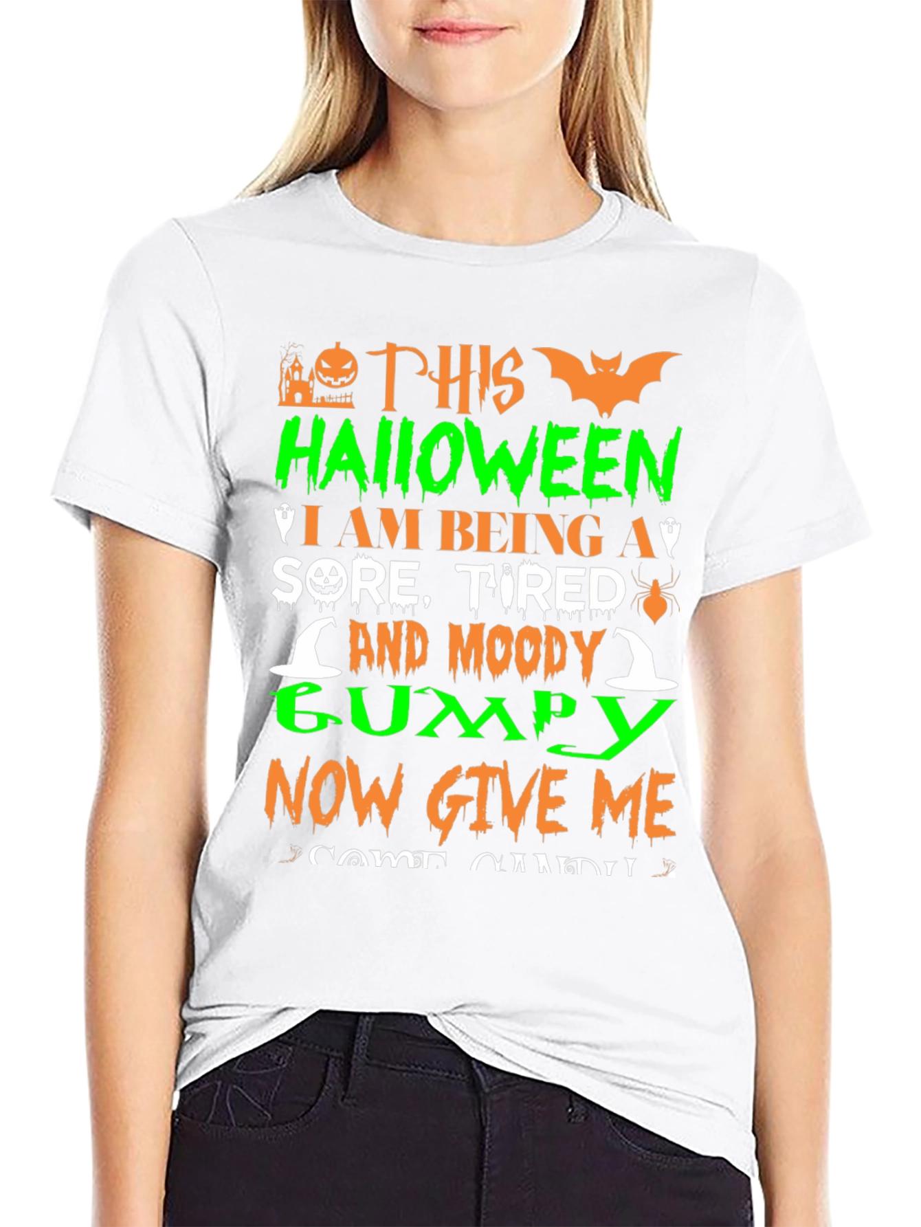 Halloween Grumpy T-Shirt - Funny Costume Tee