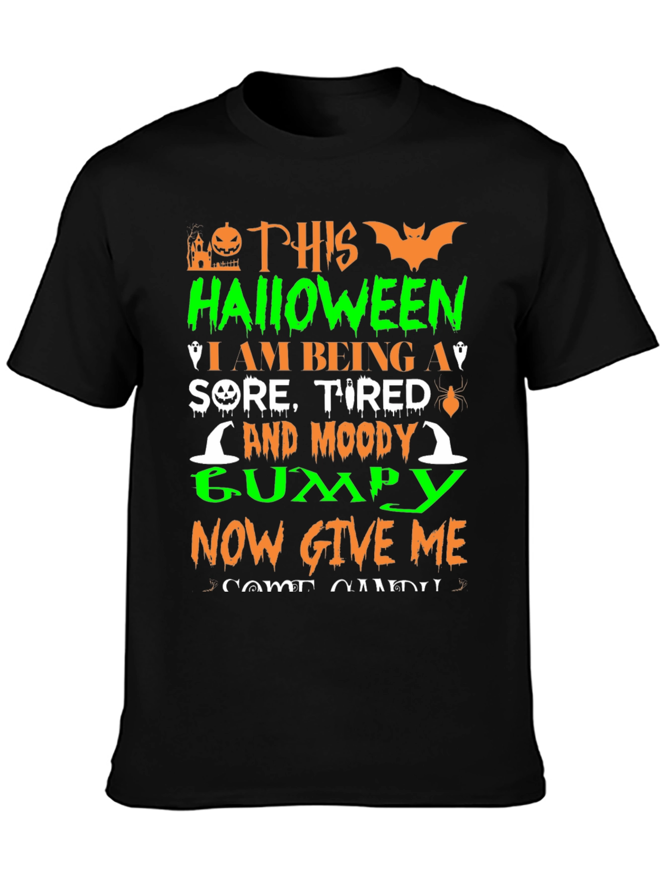 Halloween Grumpy T-Shirt - Funny Costume Tee