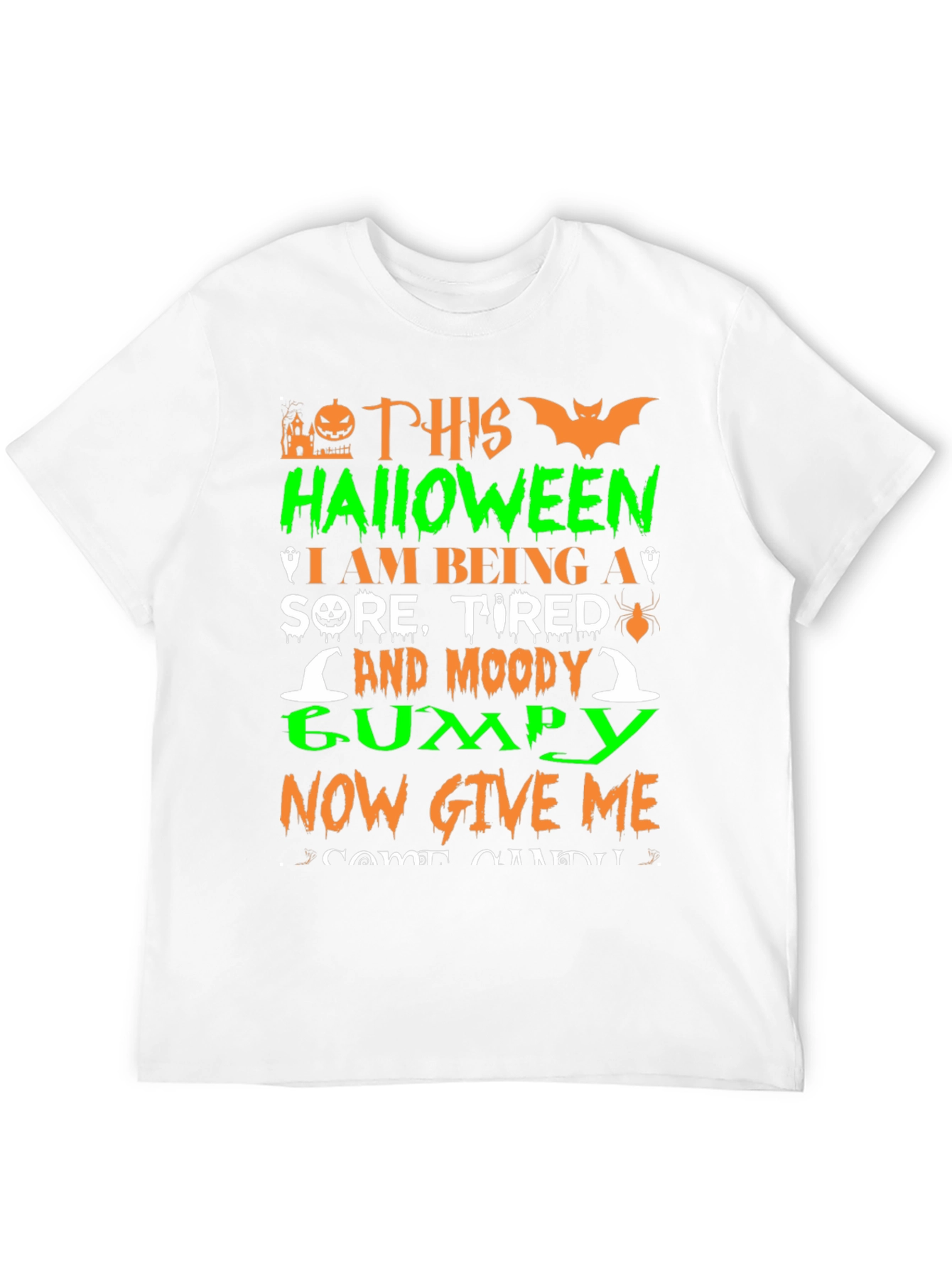Halloween Grumpy T-Shirt - Funny Costume Tee
