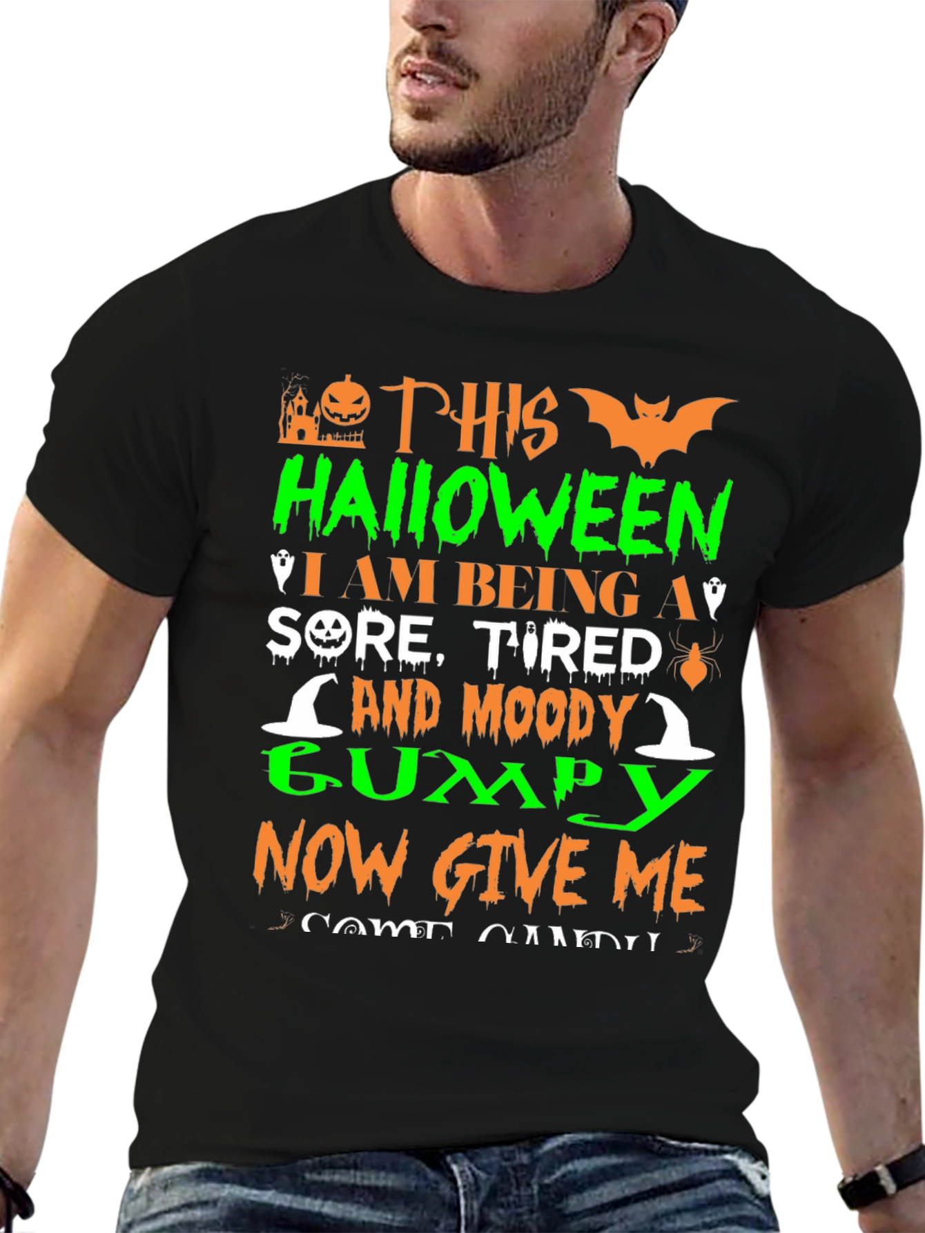 Halloween Grumpy T-Shirt - Funny Costume Tee