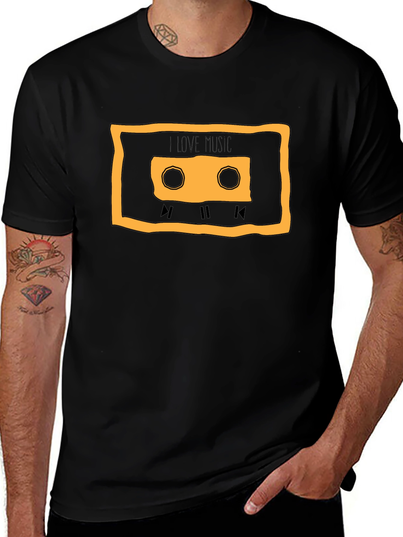Retro Music Lover T-Shirt - Cassette Tape Design