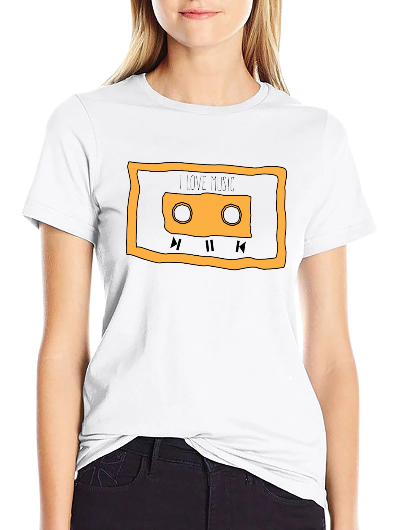 Retro Music Lover T-Shirt - Cassette Tape Design
