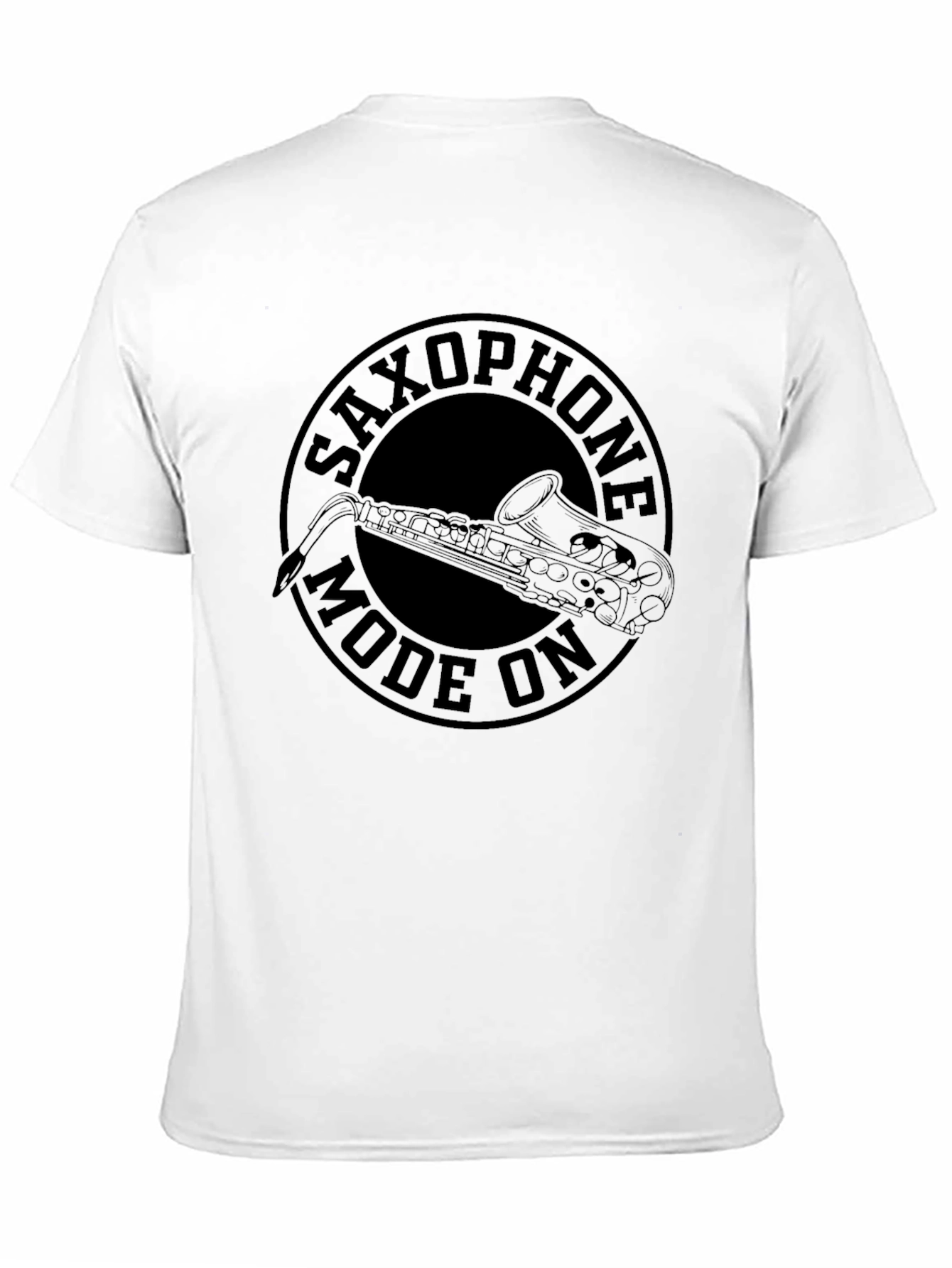 Saxophone Mode On Black Graphic Tee