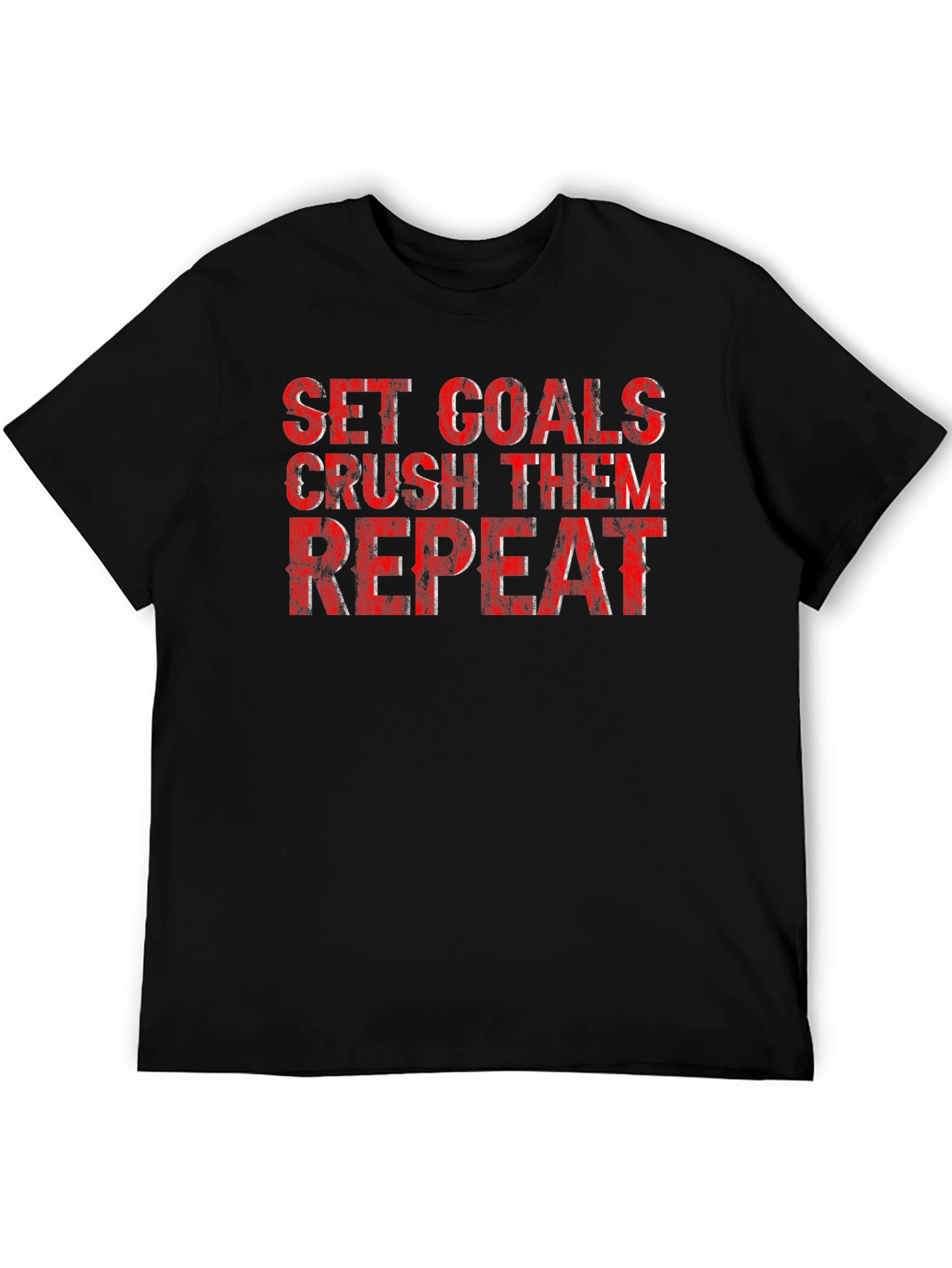 Set Goals Crush Them Repeat Graphic T-Shirt
