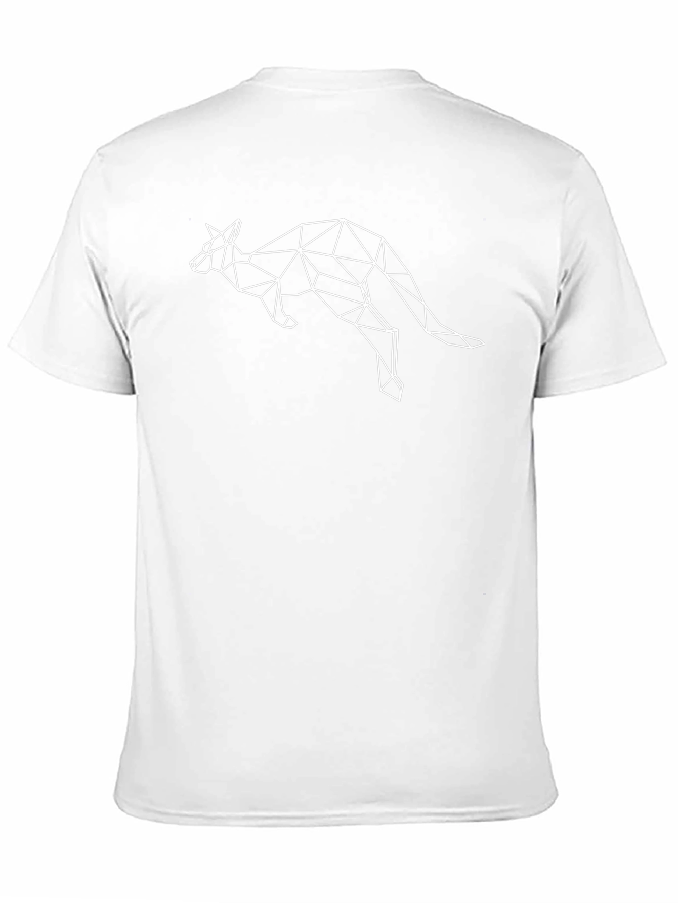 Geometric Kangaroo Black Graphic T-Shirt