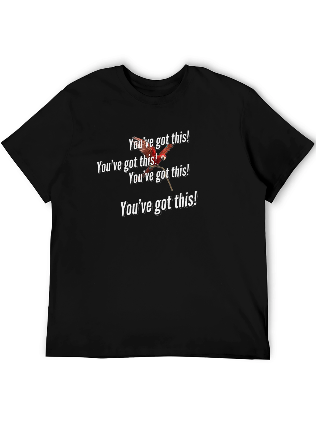 Youve Got This! Parrot Graphic T-Shirt - Black