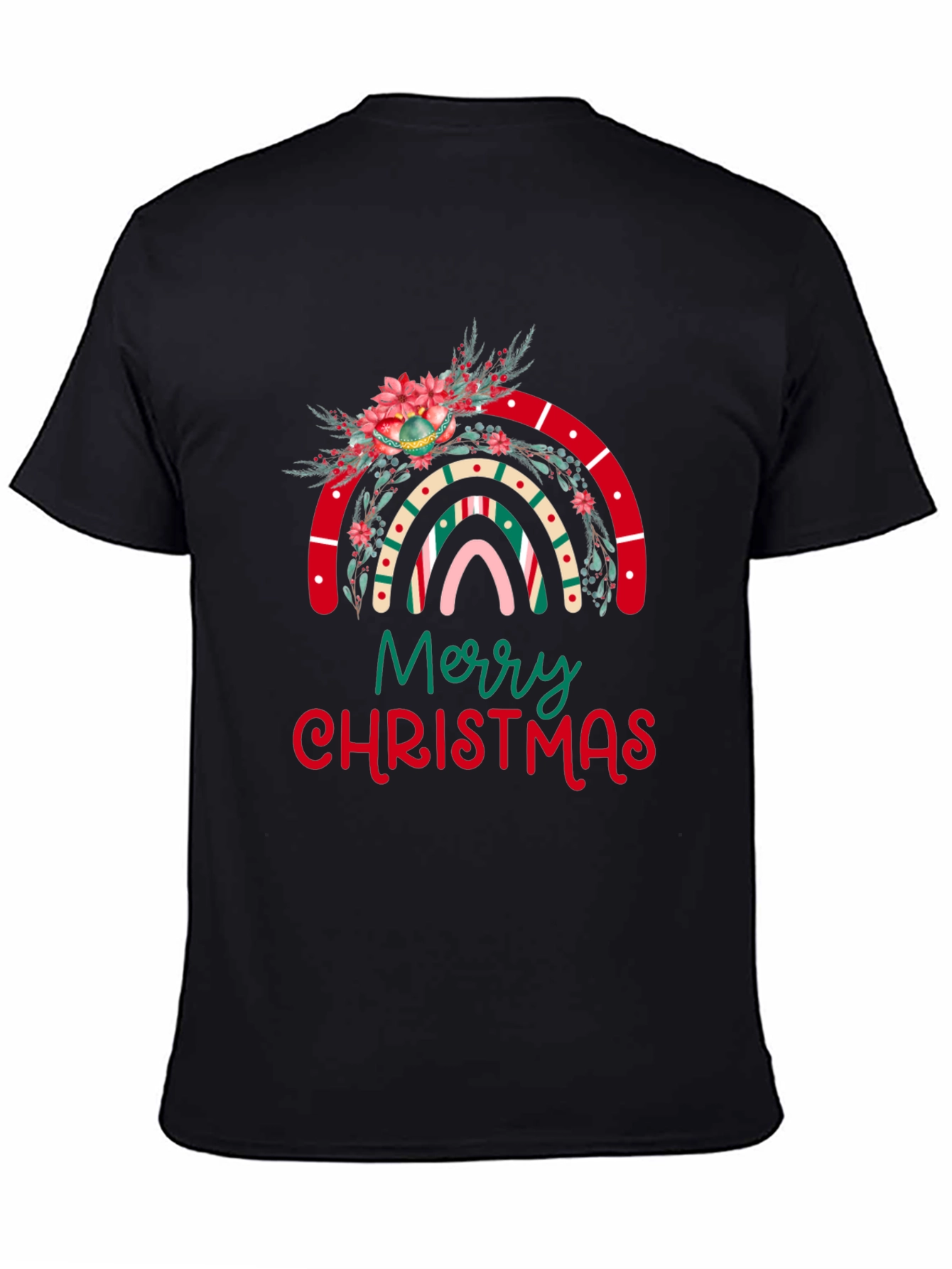 Merry Christmas Rainbow Holiday T-Shirt