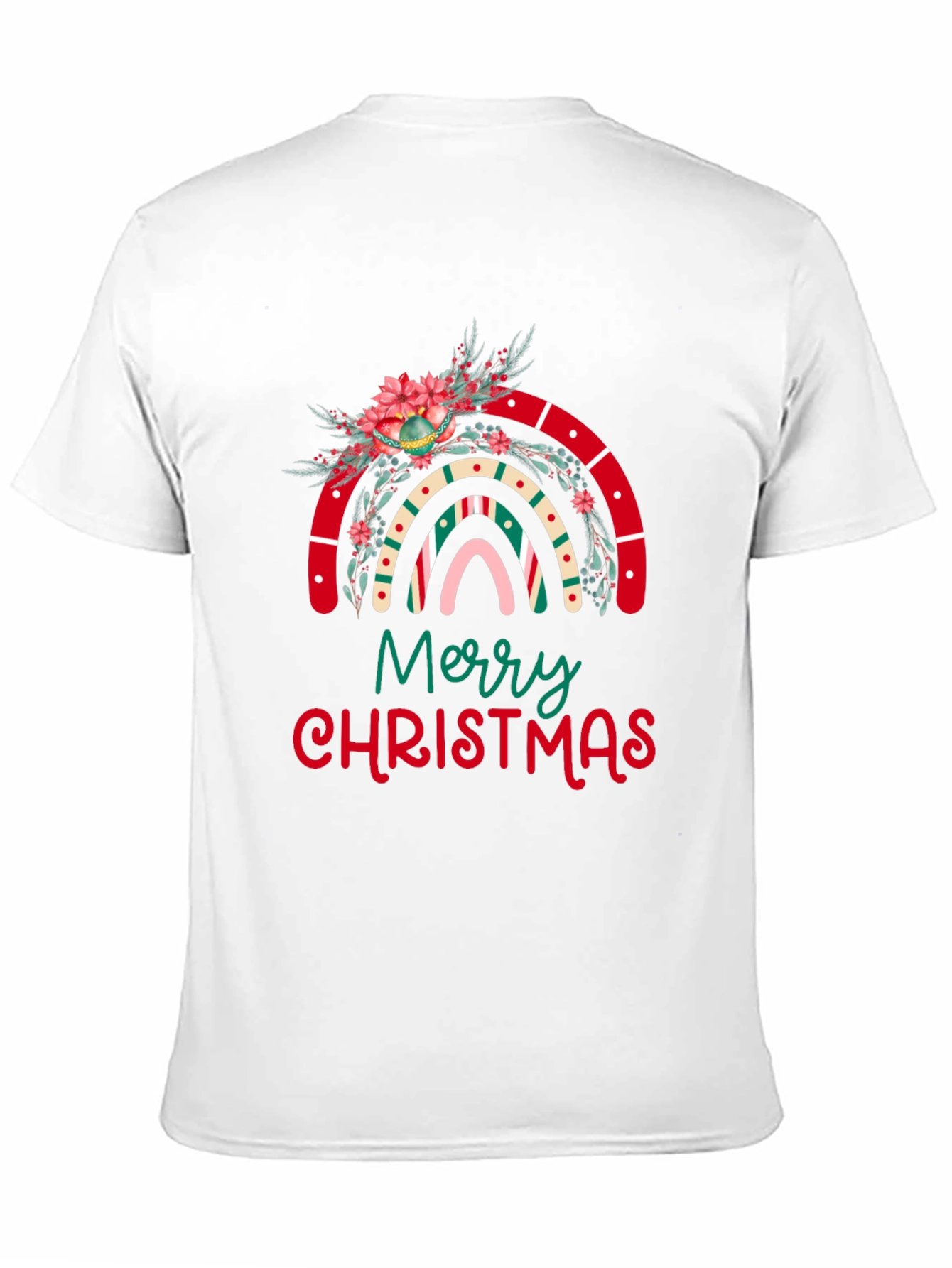 Merry Christmas Rainbow Holiday T-Shirt