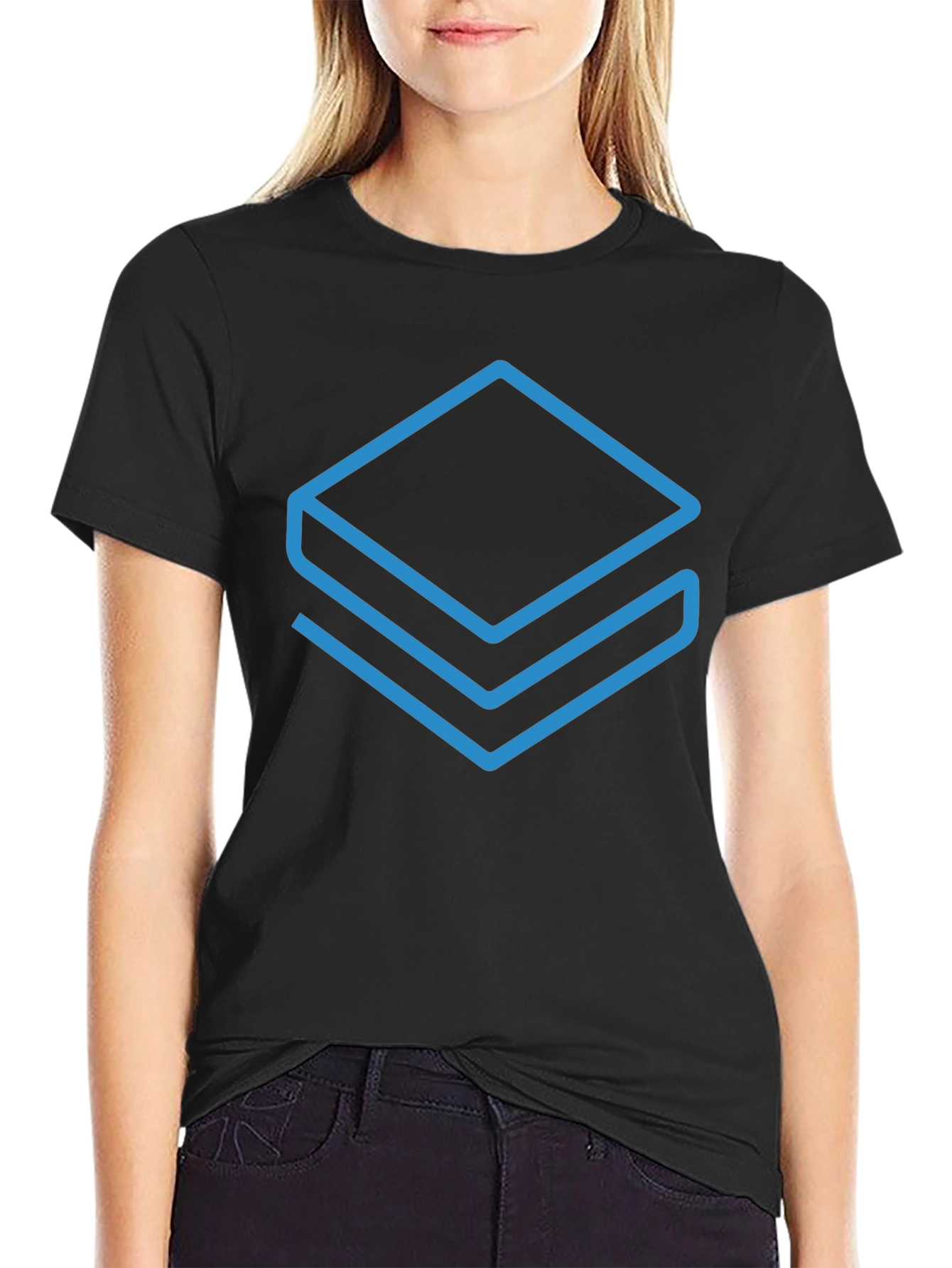 Abstract Layers Graphic Tee - Modern Casual Style