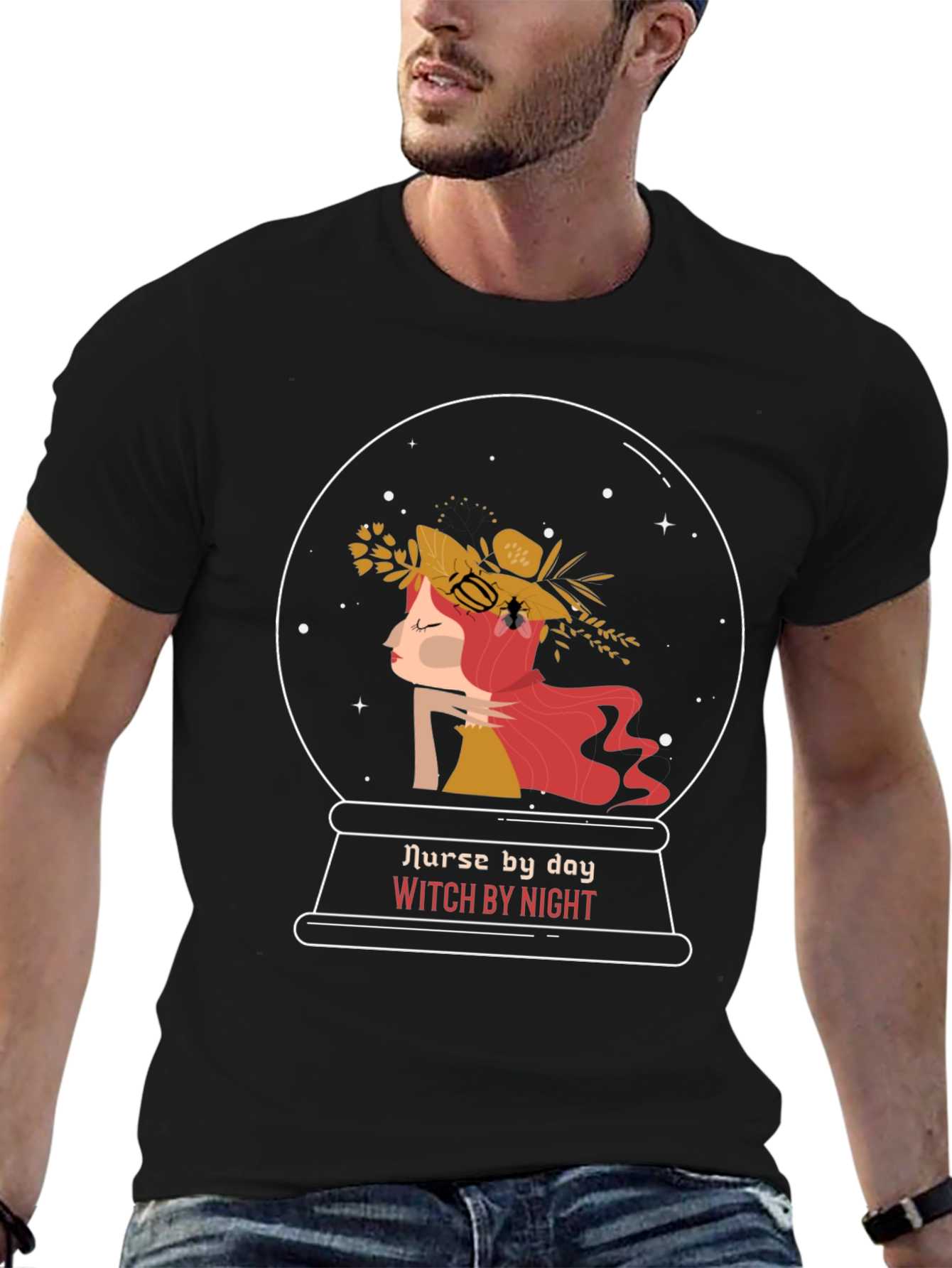 Nurse by Day Witch by Night Graphic T-Shirt