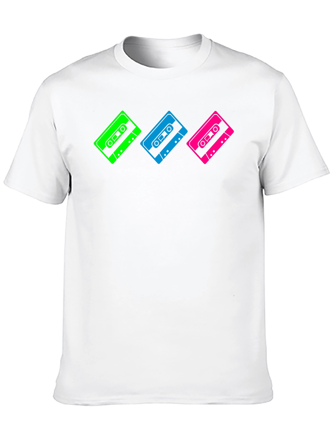 Retro Cassette Tape Graphic T-Shirt - Black