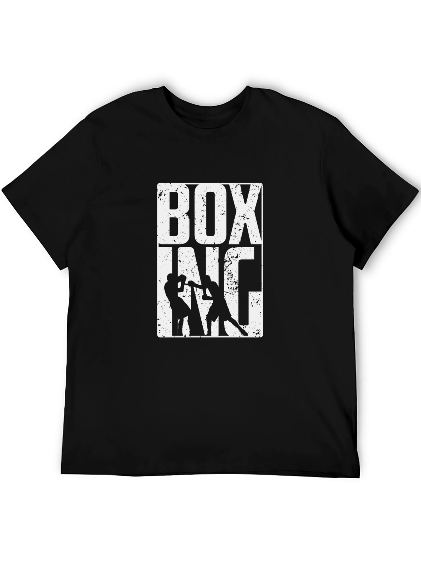 Boxing Graphic Print Crew Neck T-Shirt