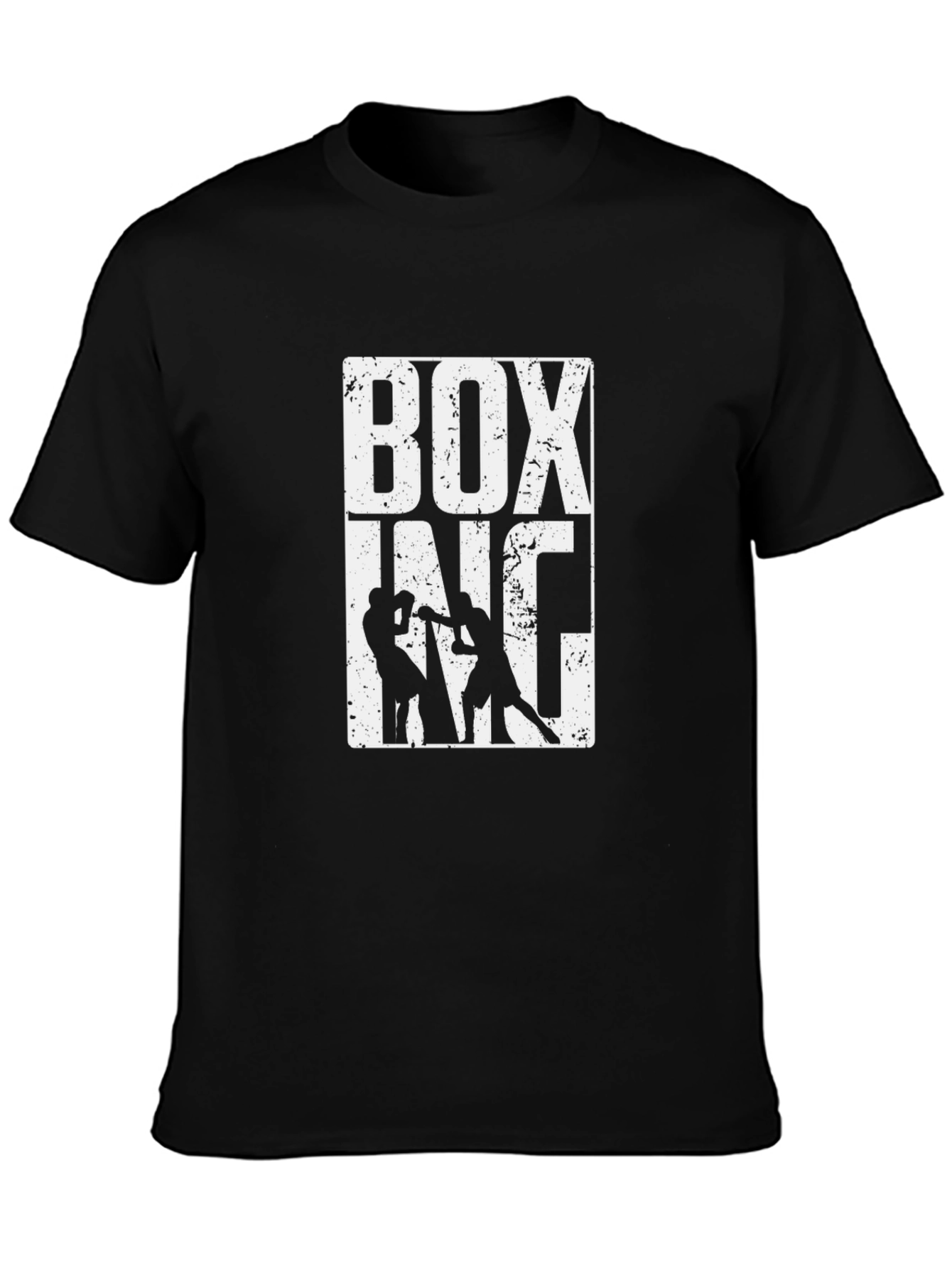 Boxing Graphic Print Crew Neck T-Shirt