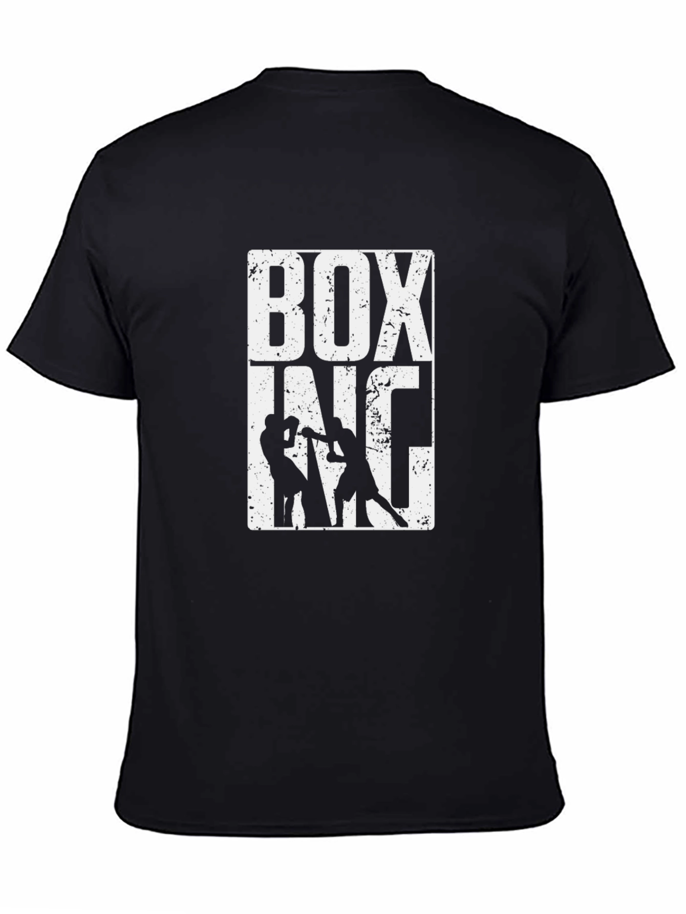 Boxing Graphic Print Crew Neck T-Shirt