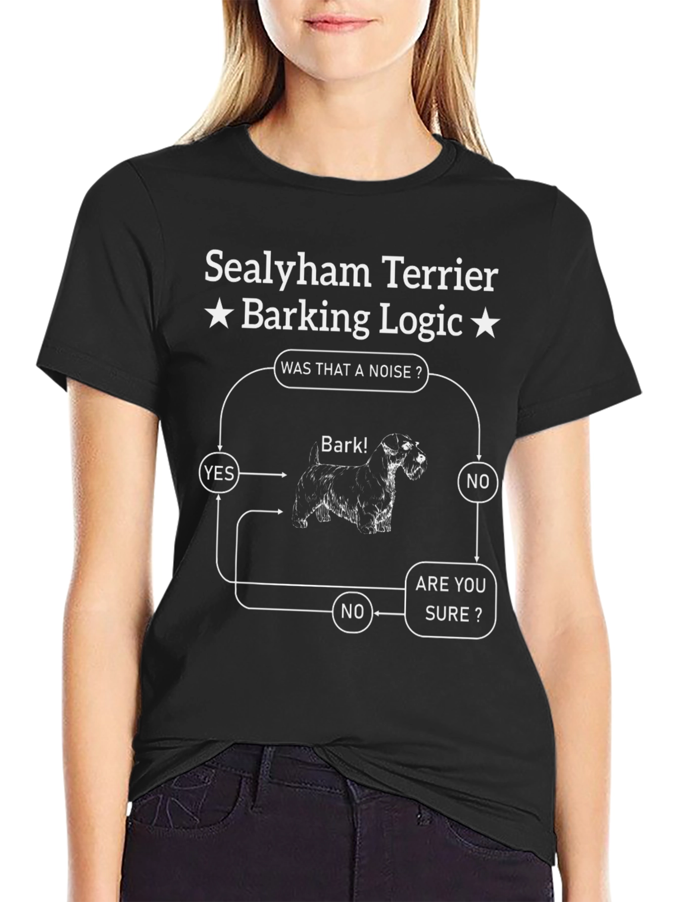 Sealyham Terrier Barking Logic T-Shirt