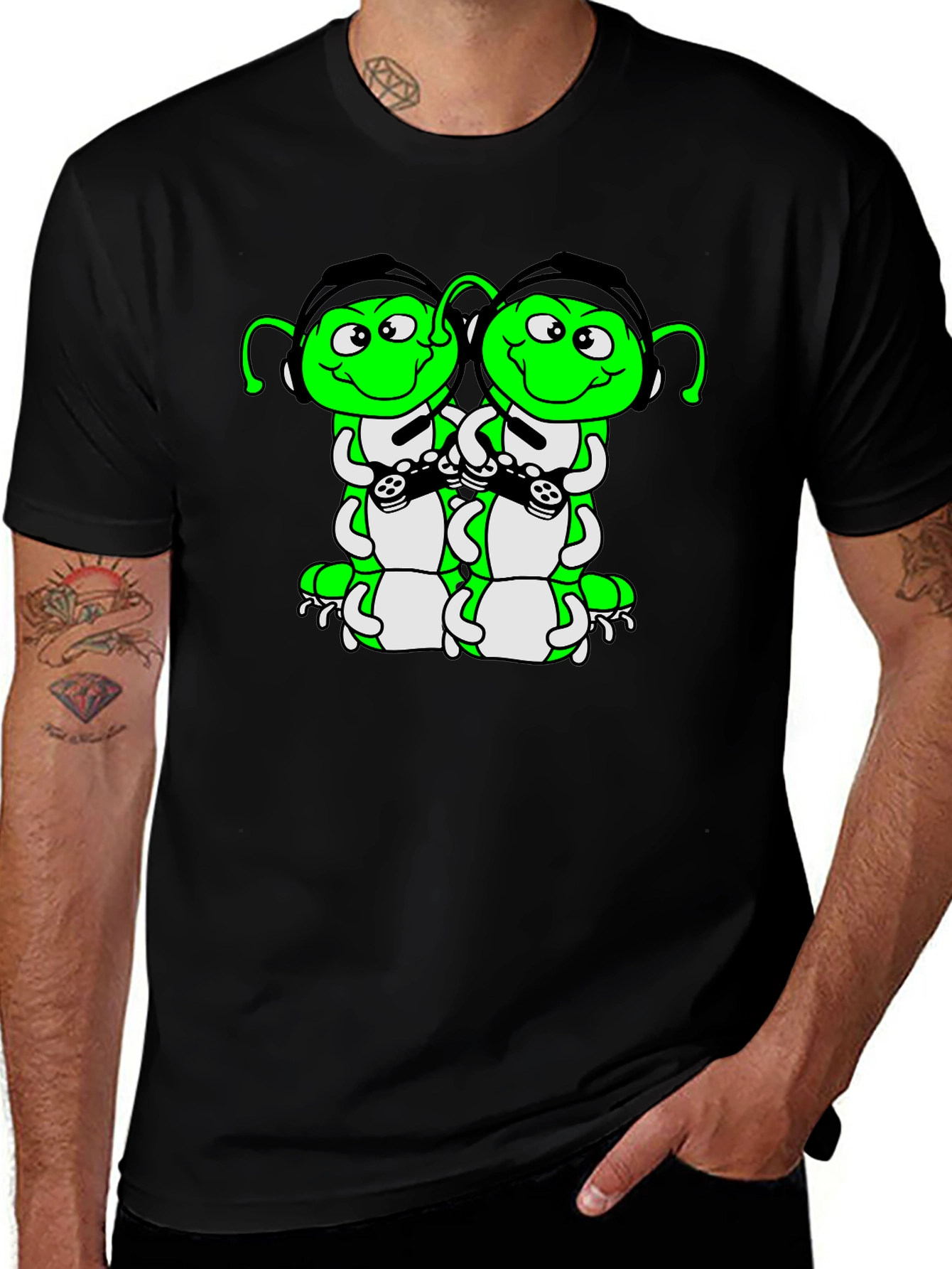 Gaming Caterpillar Graphic Tee