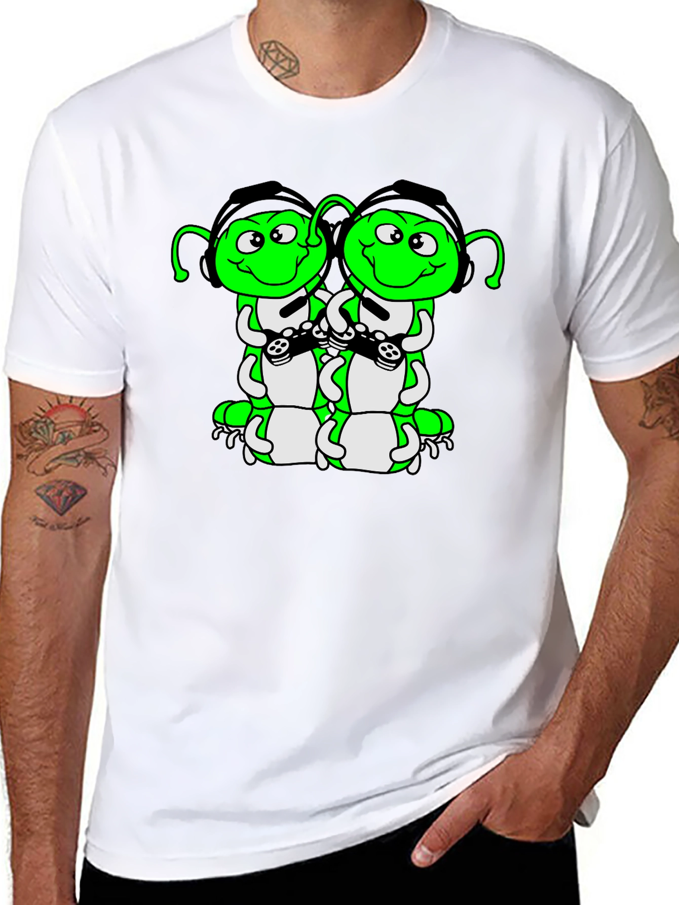 Gaming Caterpillar Graphic Tee