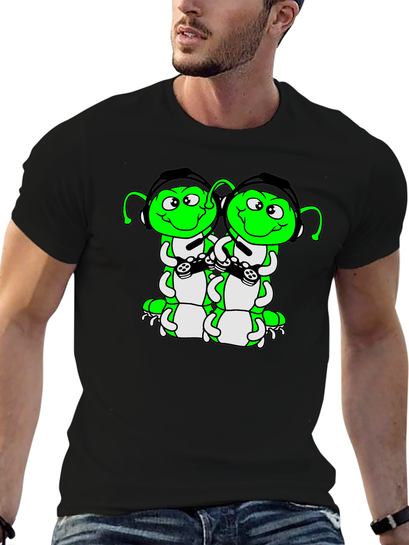 Gaming Caterpillar Graphic Tee