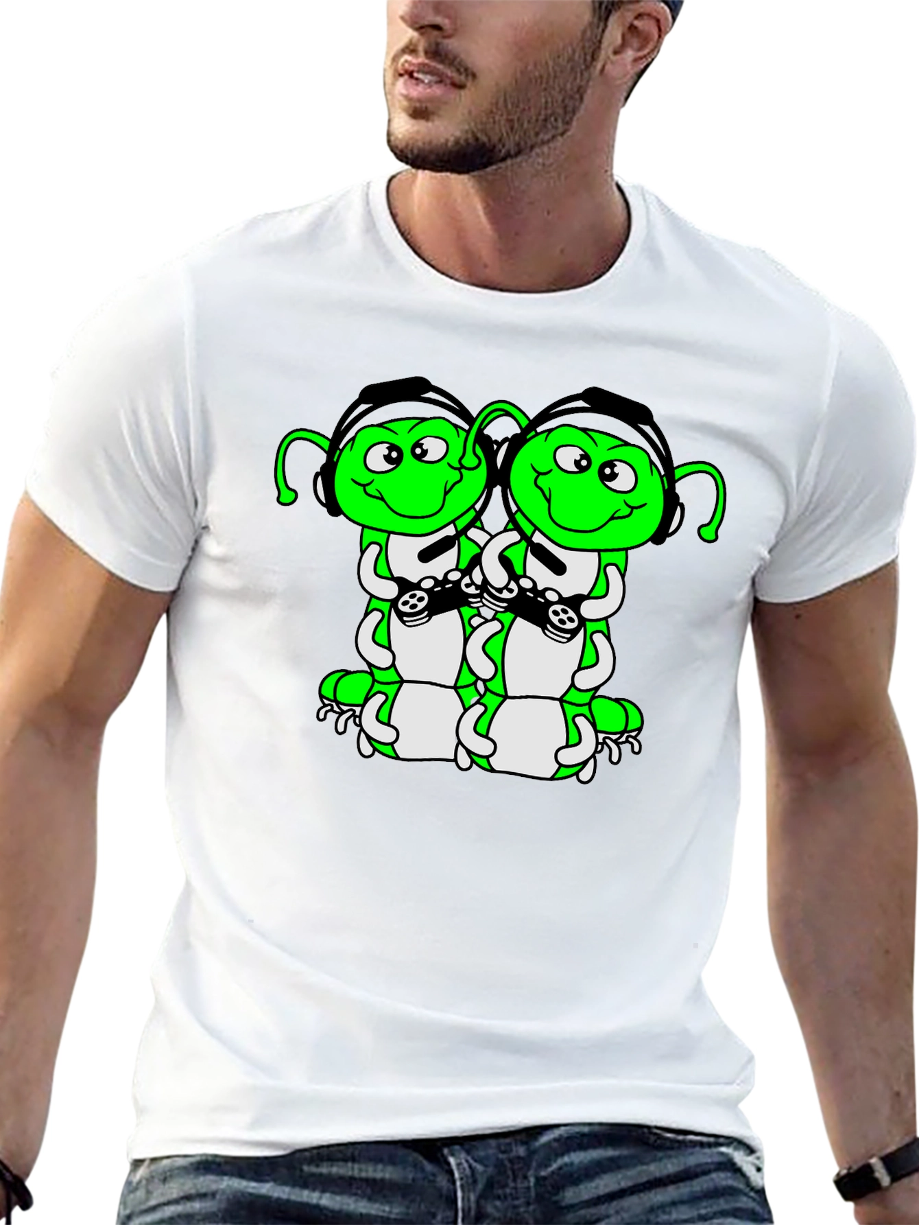 Gaming Caterpillar Graphic Tee