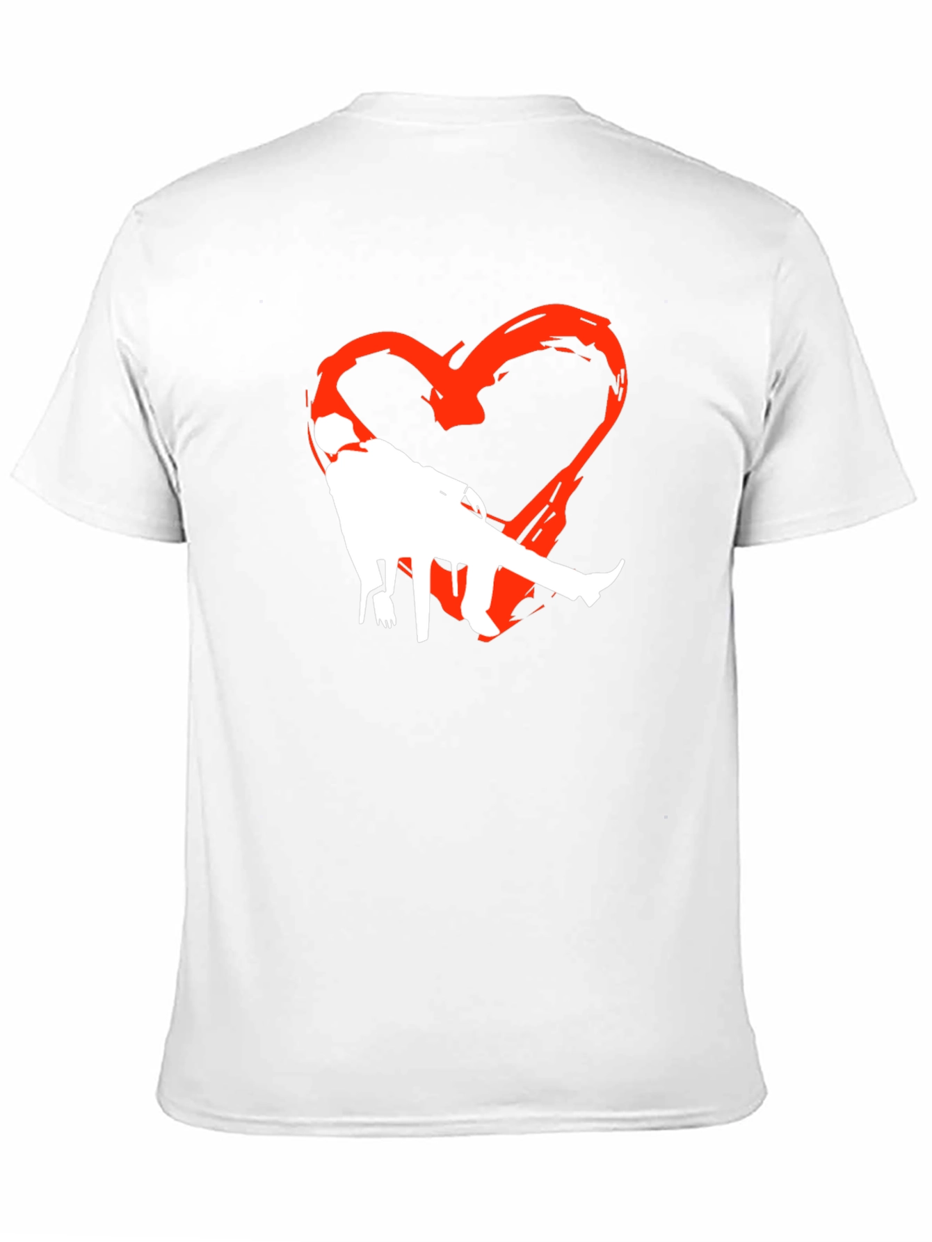 Heart Silhouette Graphic Tee - Black