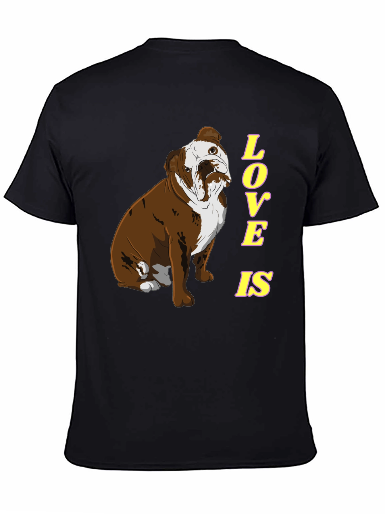 Bulldog Love Graphic Tee - Black