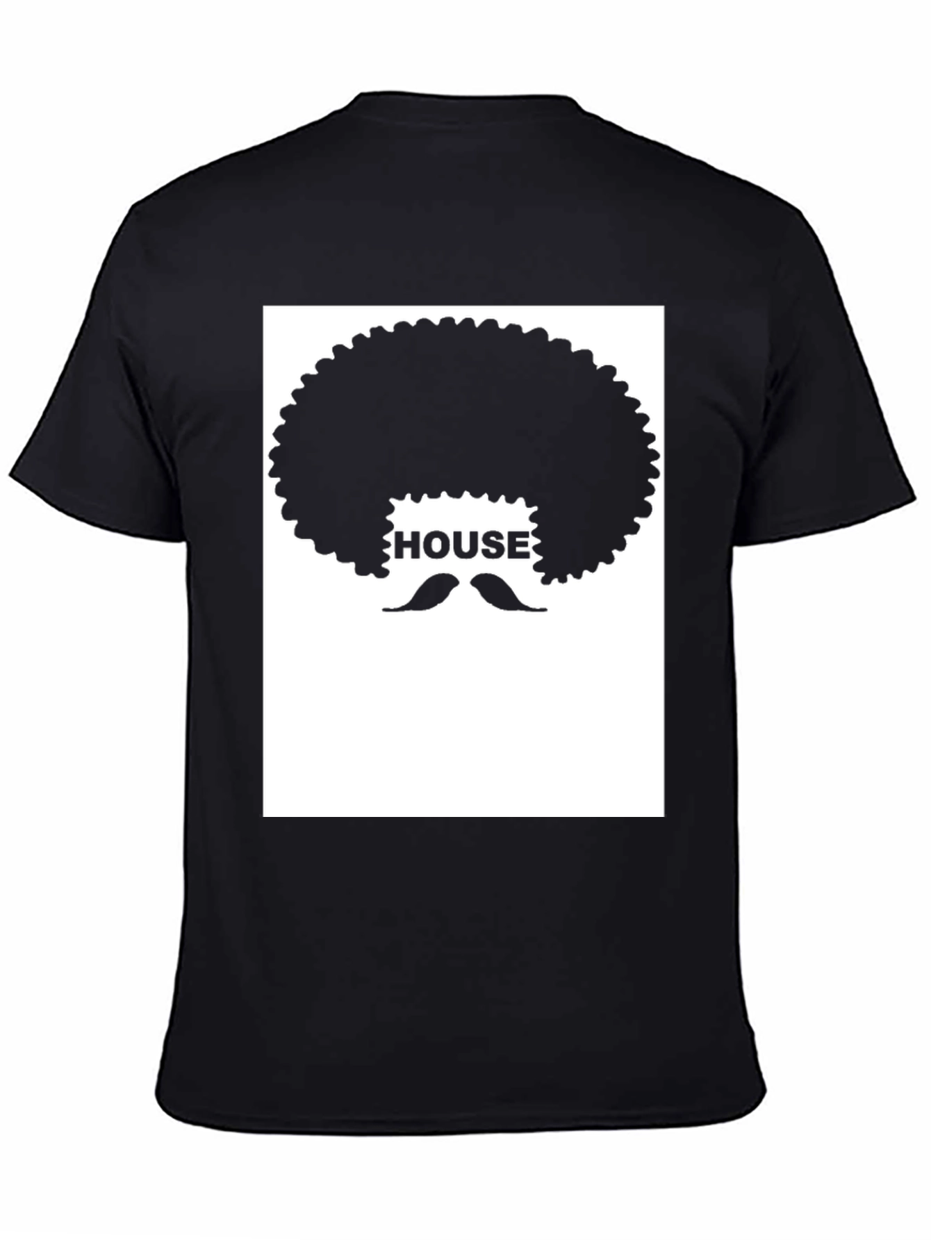 Funky Afro House T-Shirt - Black Graphic Tee