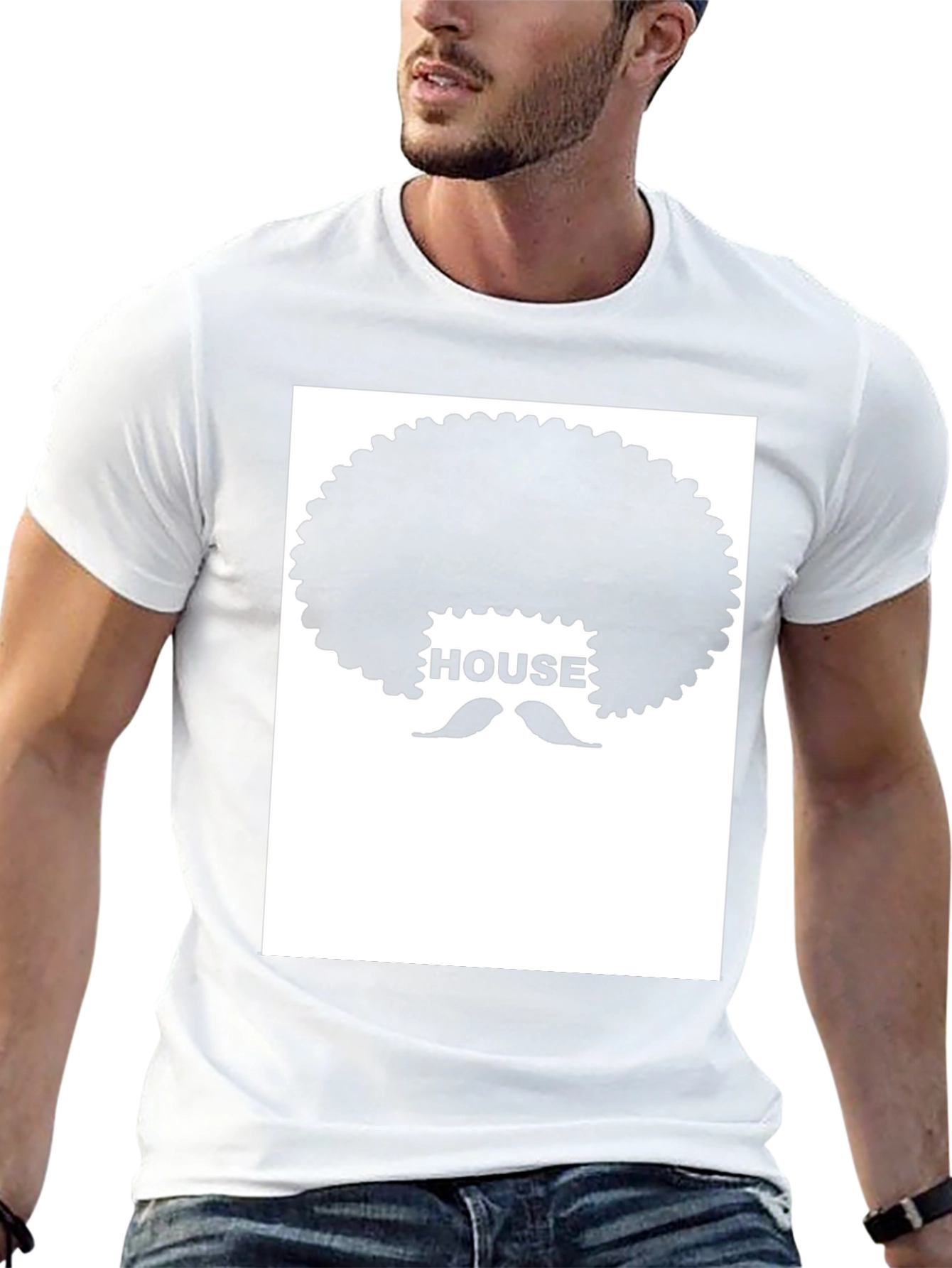 Funky Afro House T-Shirt - Black Graphic Tee