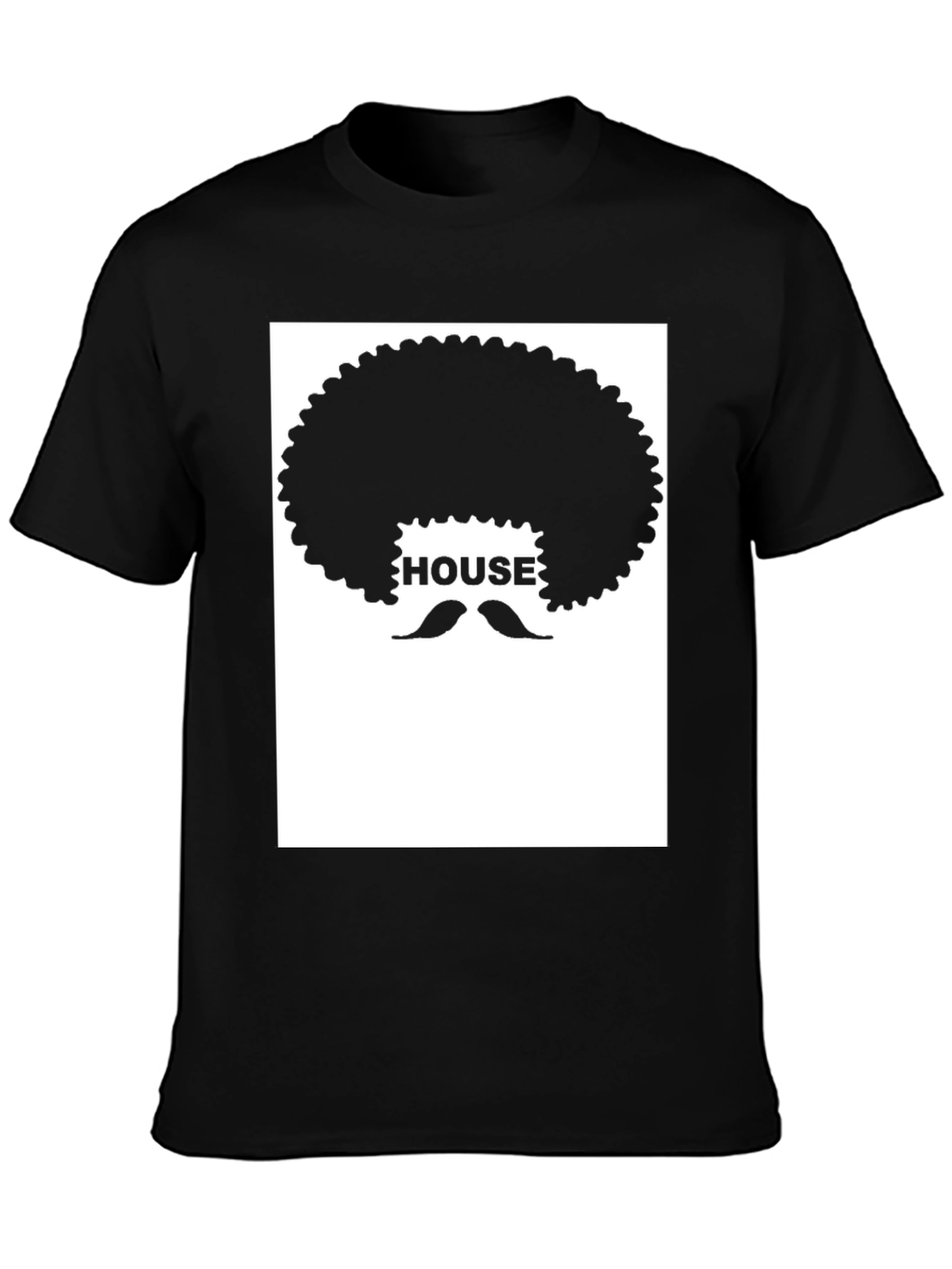 Funky Afro House T-Shirt - Black Graphic Tee