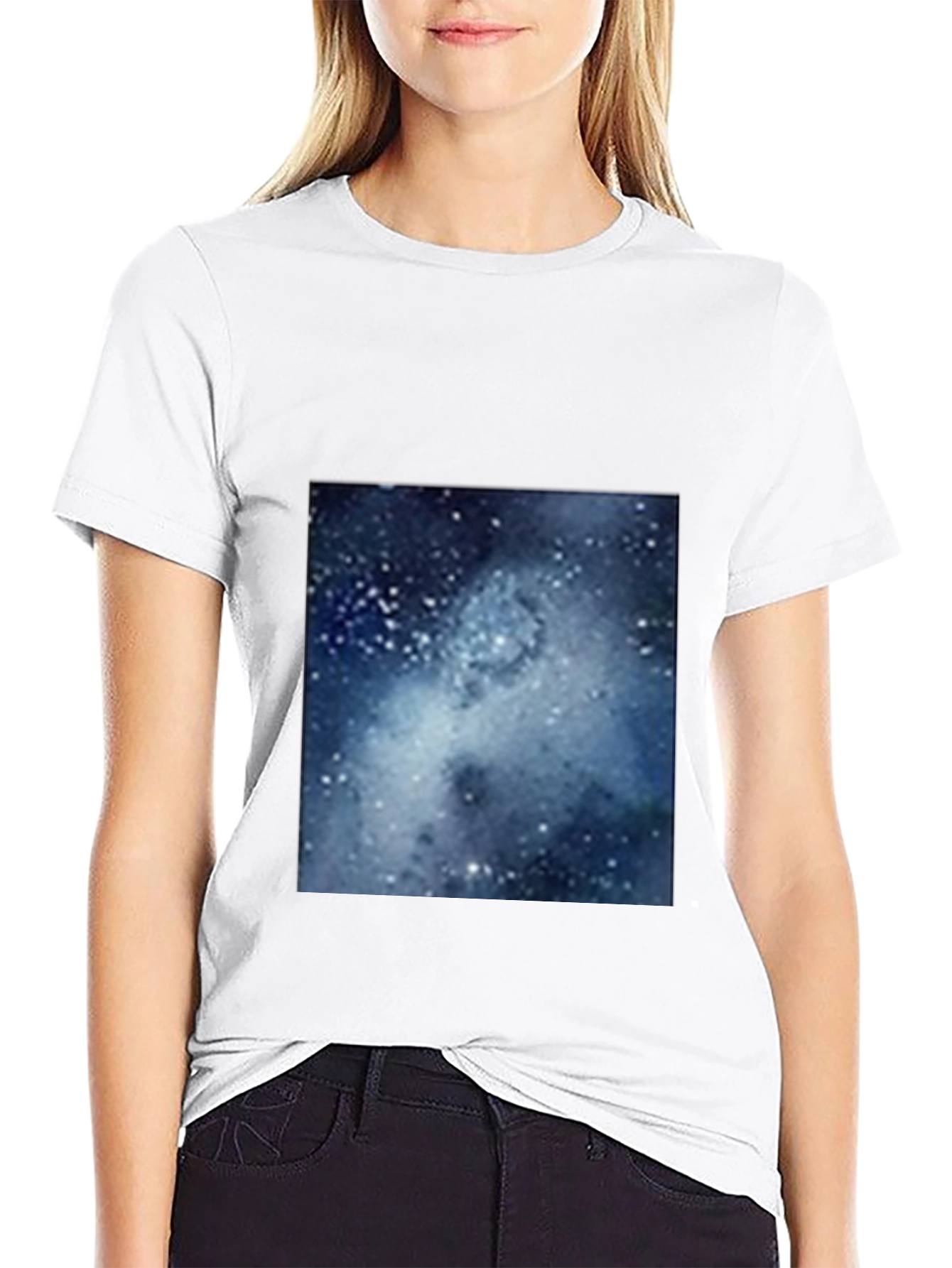 Galaxy Print Black T-Shirt