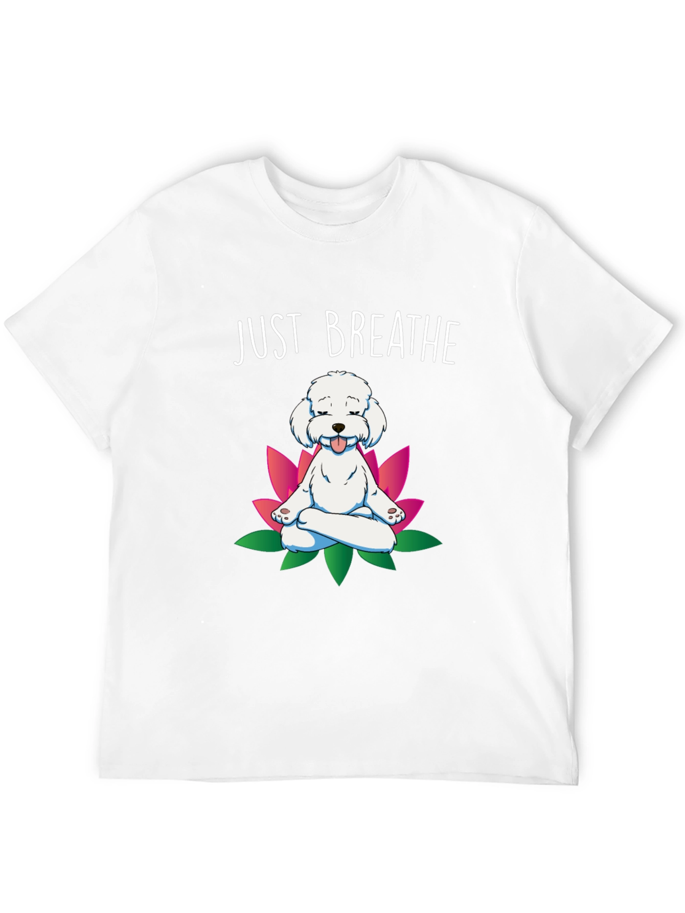 Just Breathe Dog Meditation T-Shirt