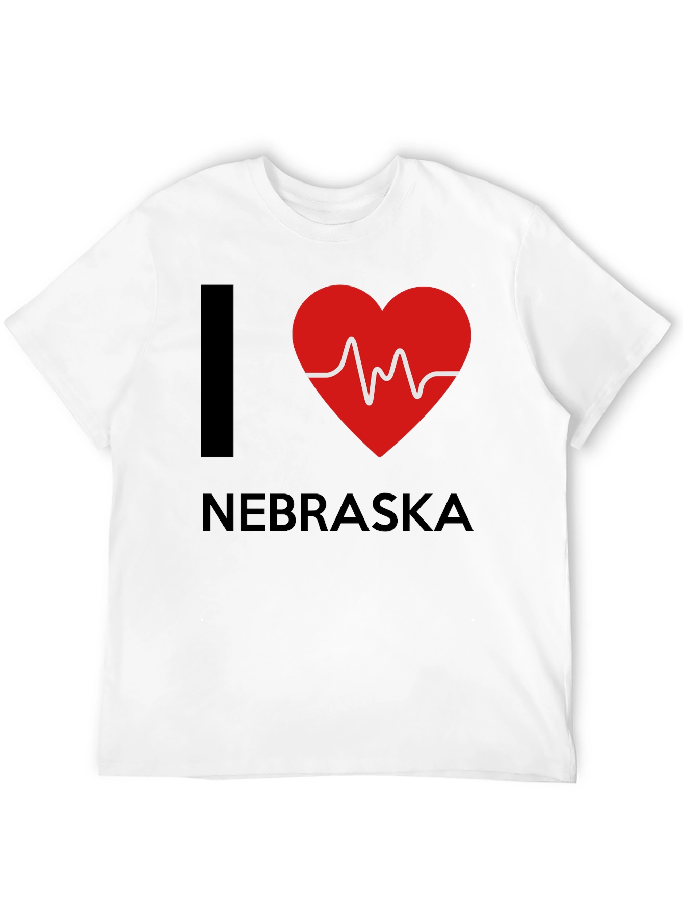 I Heart Nebraska Graphic Tee - Black Cotton Shirt