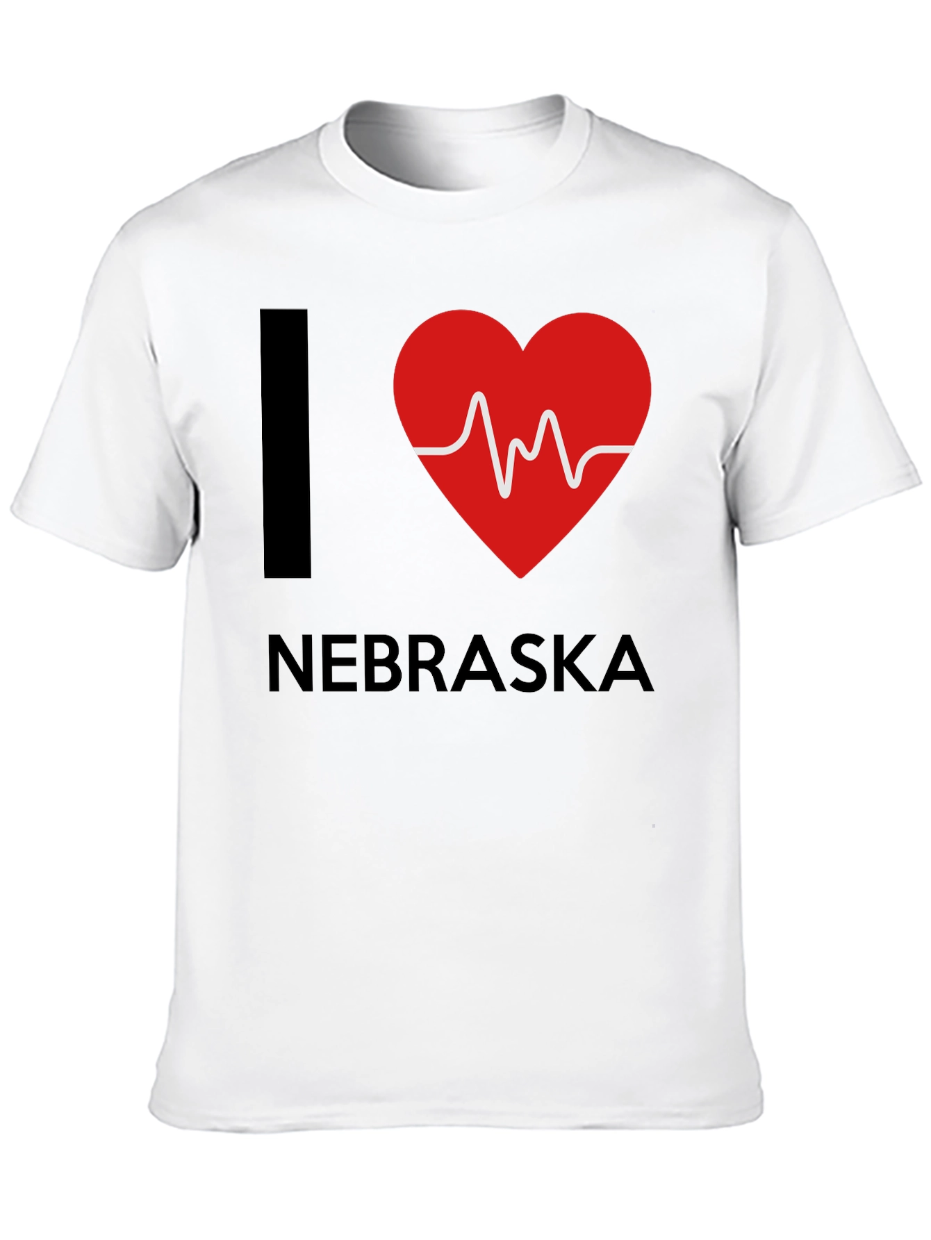 I Heart Nebraska Graphic Tee - Black Cotton Shirt