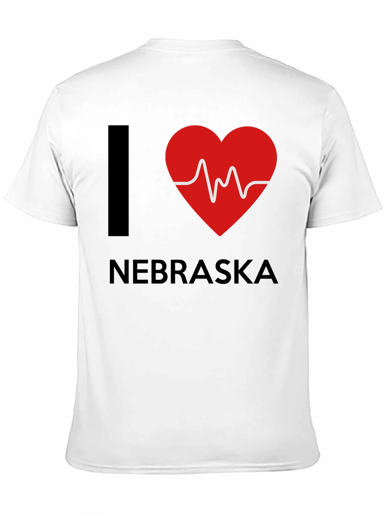 I Heart Nebraska Graphic Tee - Black Cotton Shirt
