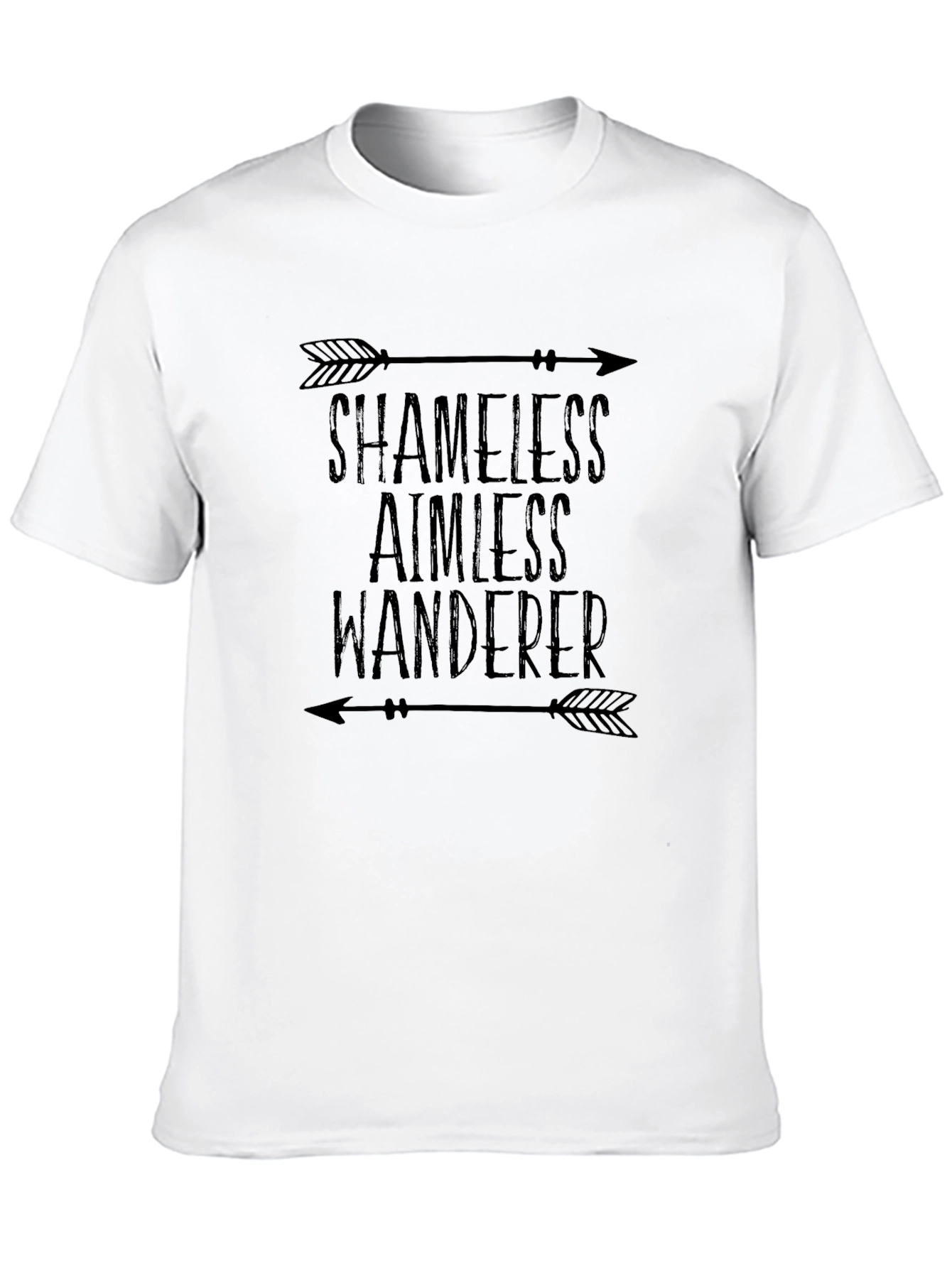 Shameless Wanderer Graphic Tee - Black Cotton Shirt