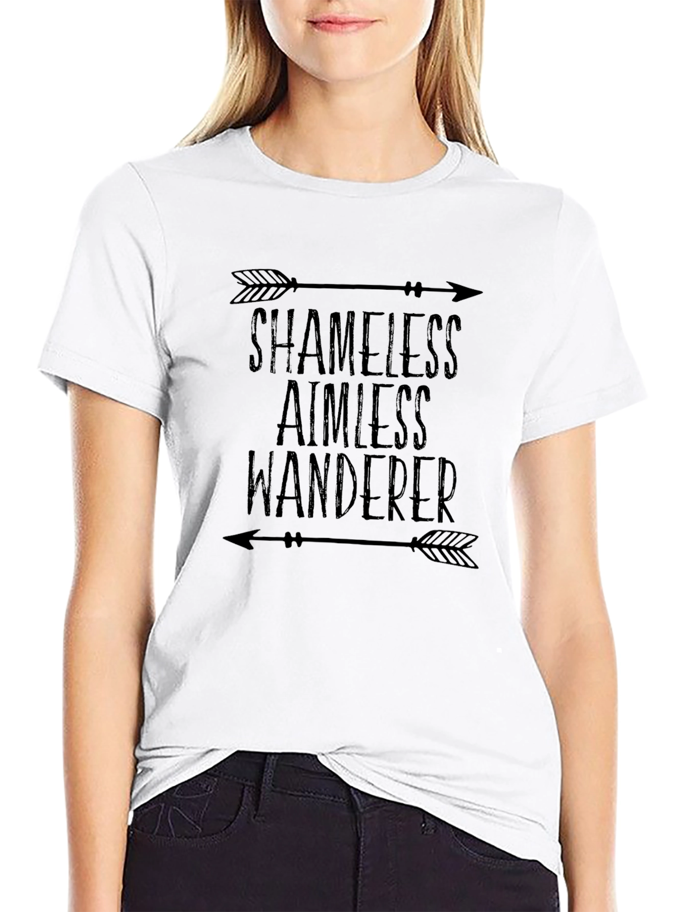 Shameless Wanderer Graphic Tee - Black Cotton Shirt