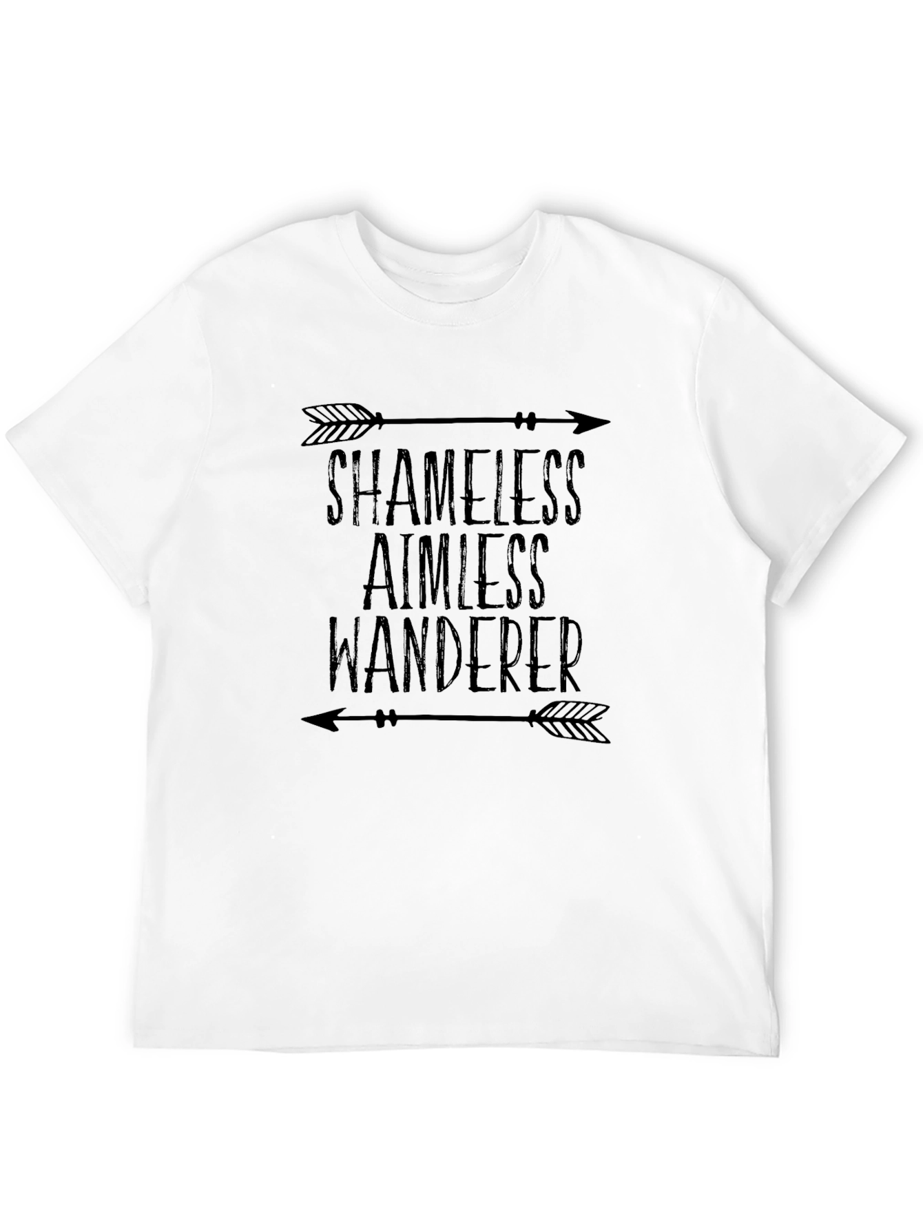 Shameless Wanderer Graphic Tee - Black Cotton Shirt