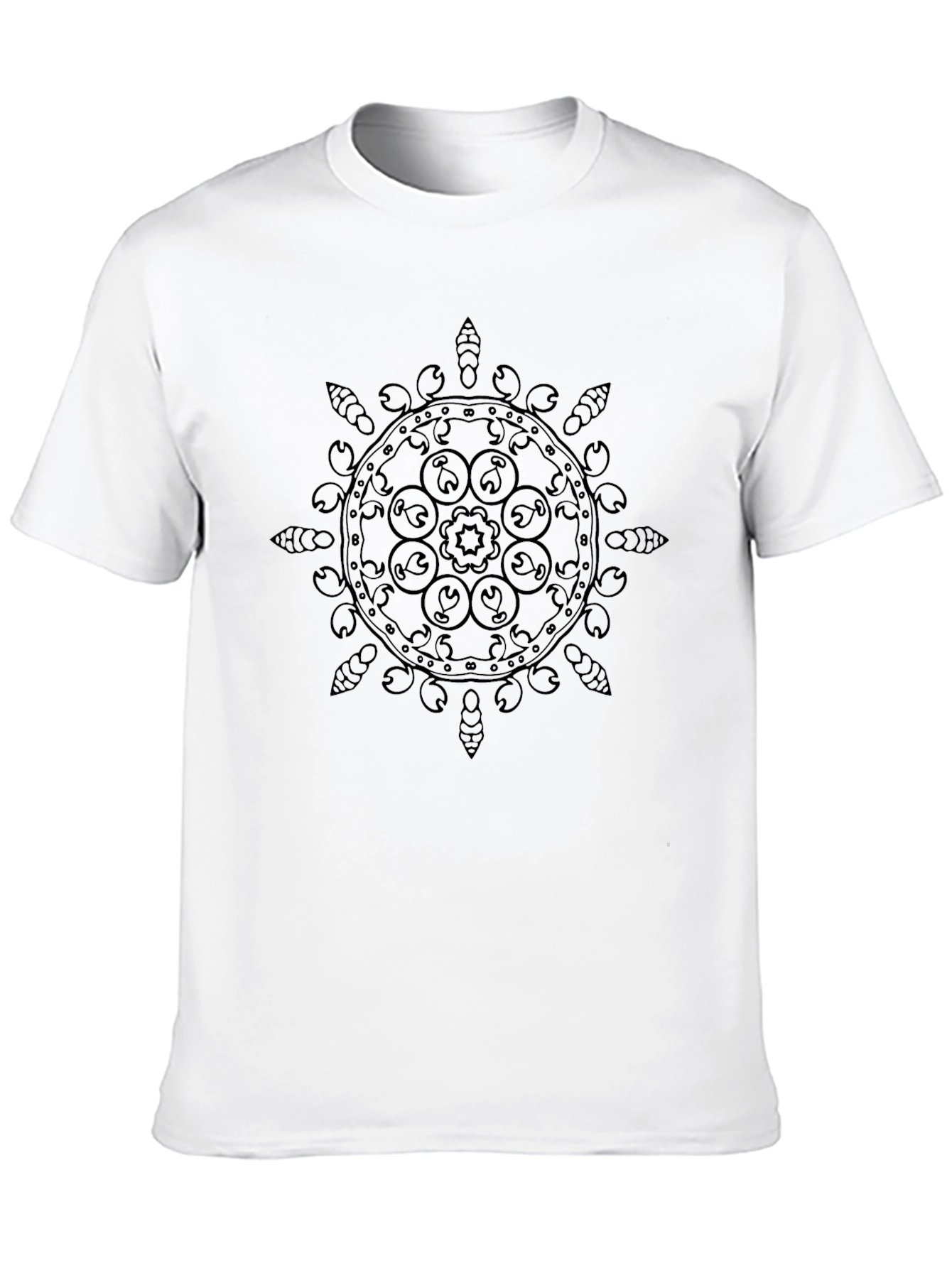 Black Mandala Graphic Tee - Stylish & Unique Design